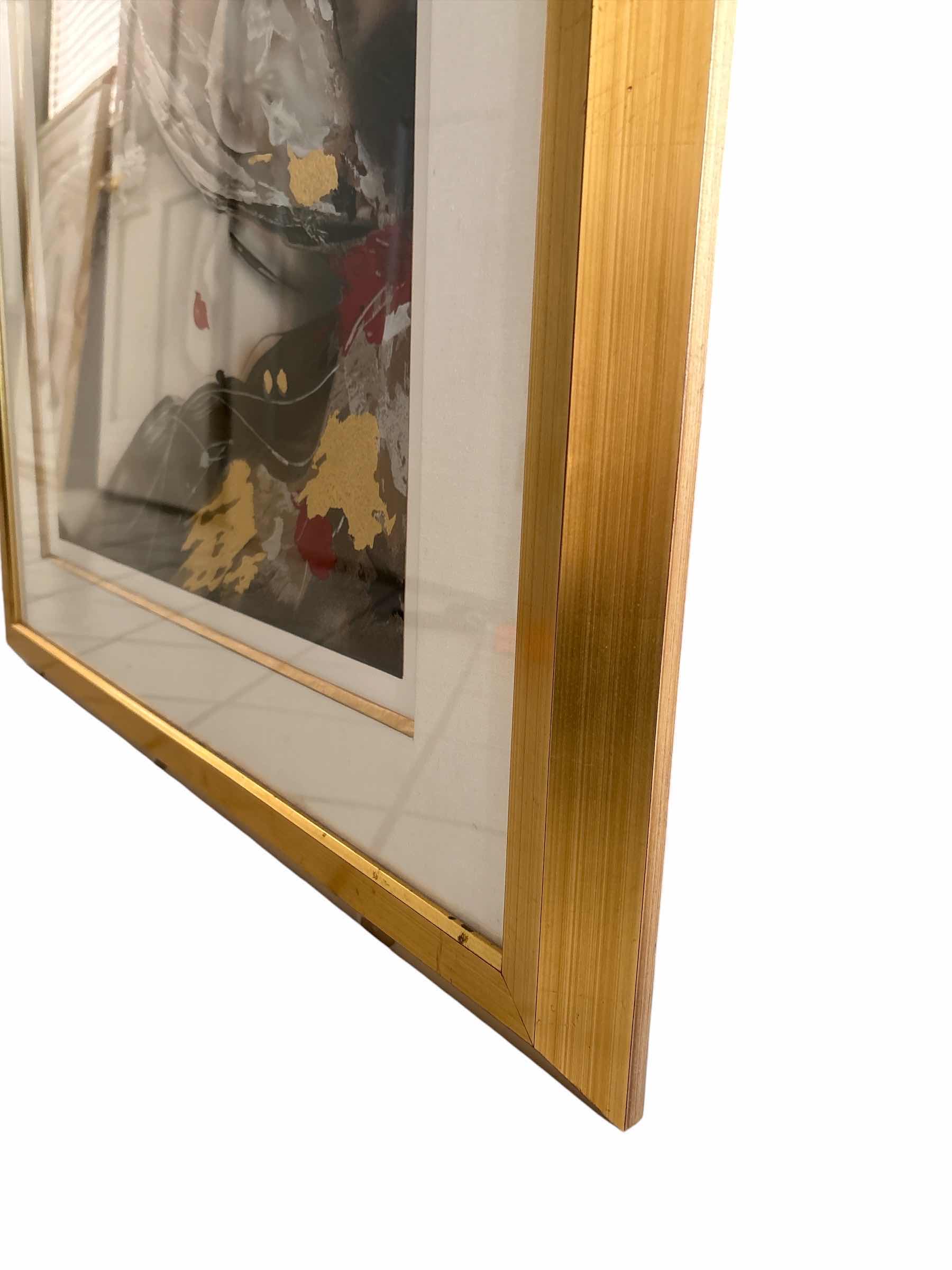 Photo 1 of FRAMED ART SERIGRAPH “INTERLUDE” SIGNED BY ARTIST SUZANNE MARIE IN GOLD FRAME 30.5”X35”
