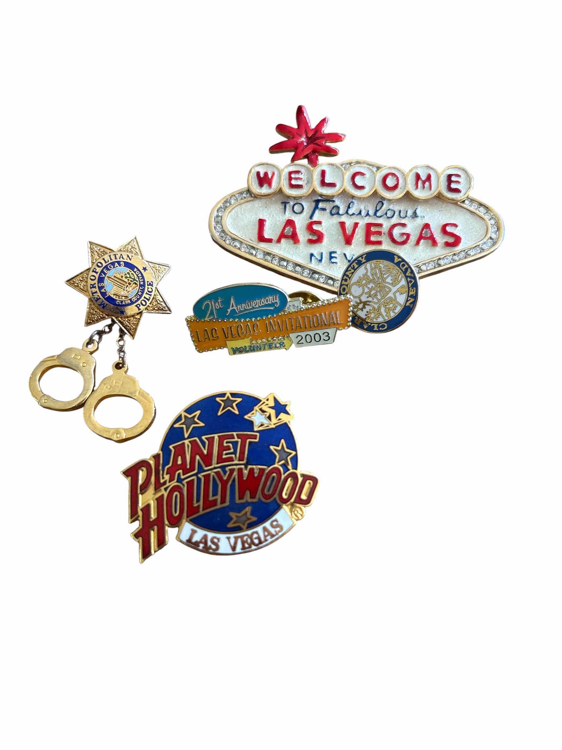 Photo 1 of (5)PCS LAS VEGAS BROOCHES/PINS