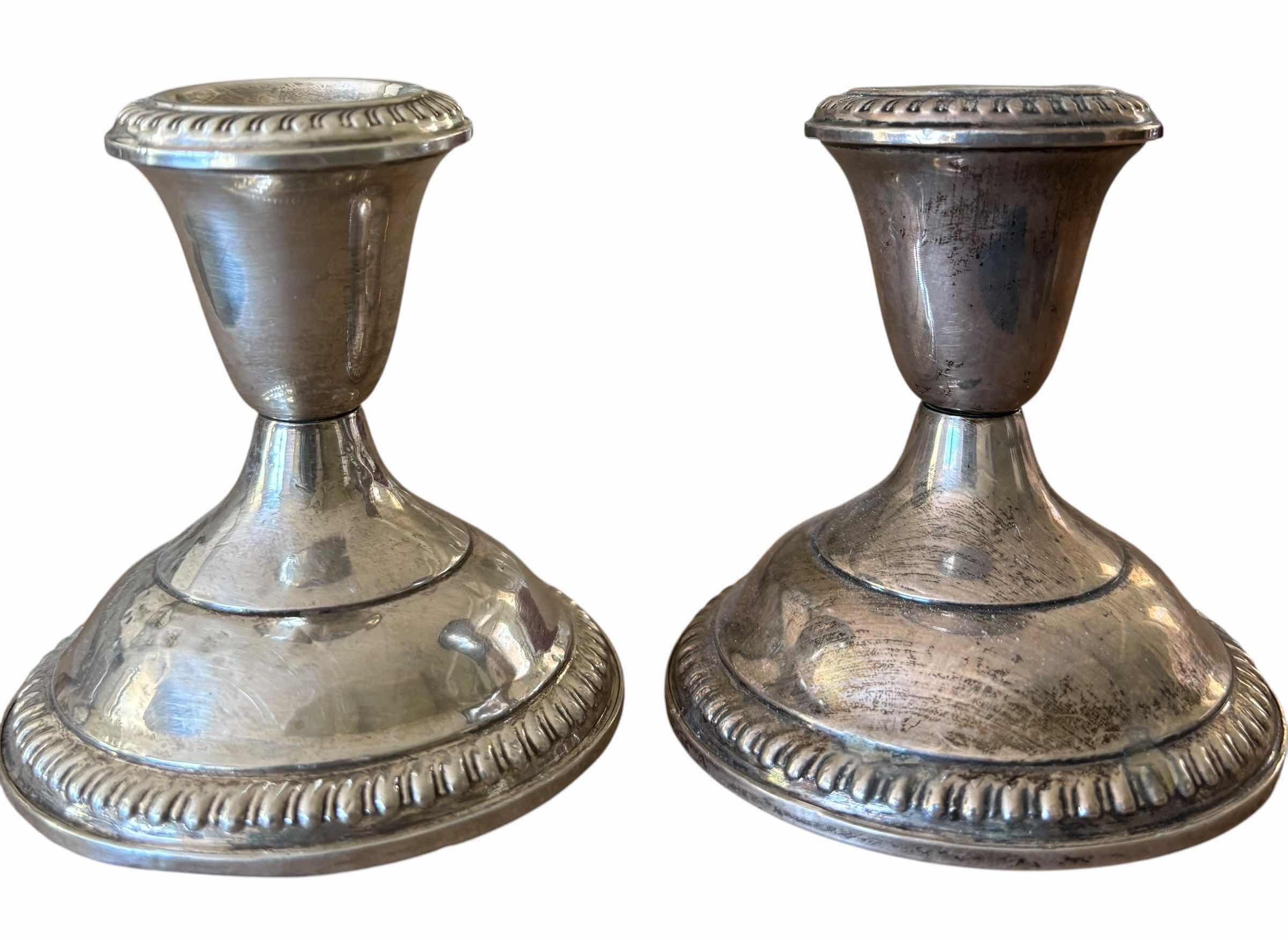 Photo 1 of 2-EMPIRE STERLING SILVER CANDLESTICK HOLDERS