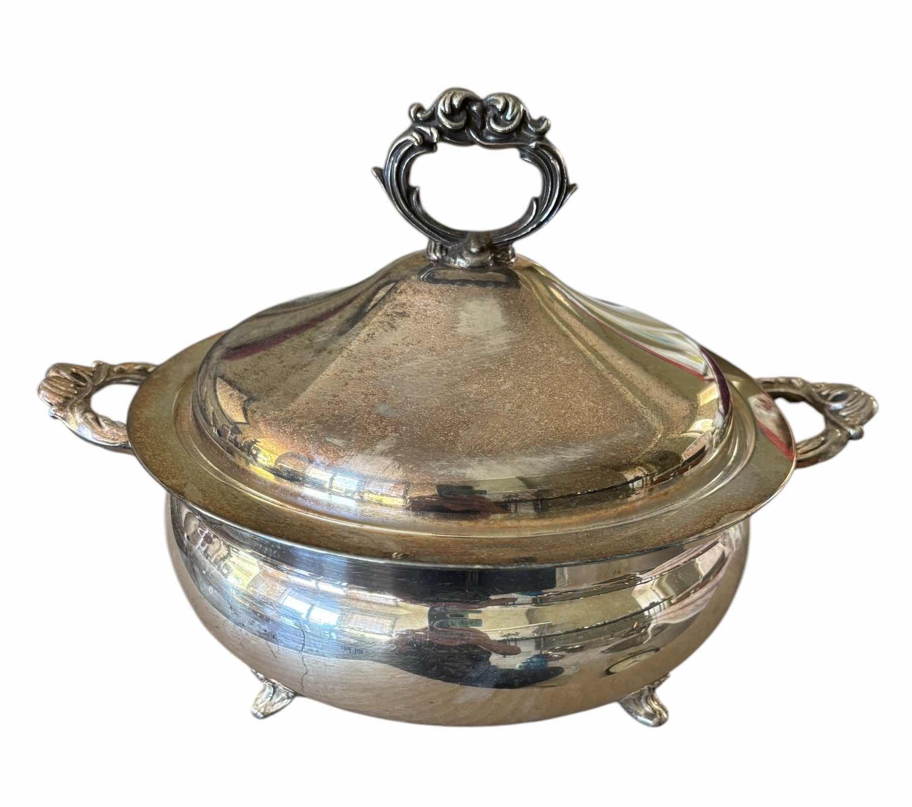 Photo 1 of VINTAGE SILVER PLATED CASSEROLE DISH WITH LID