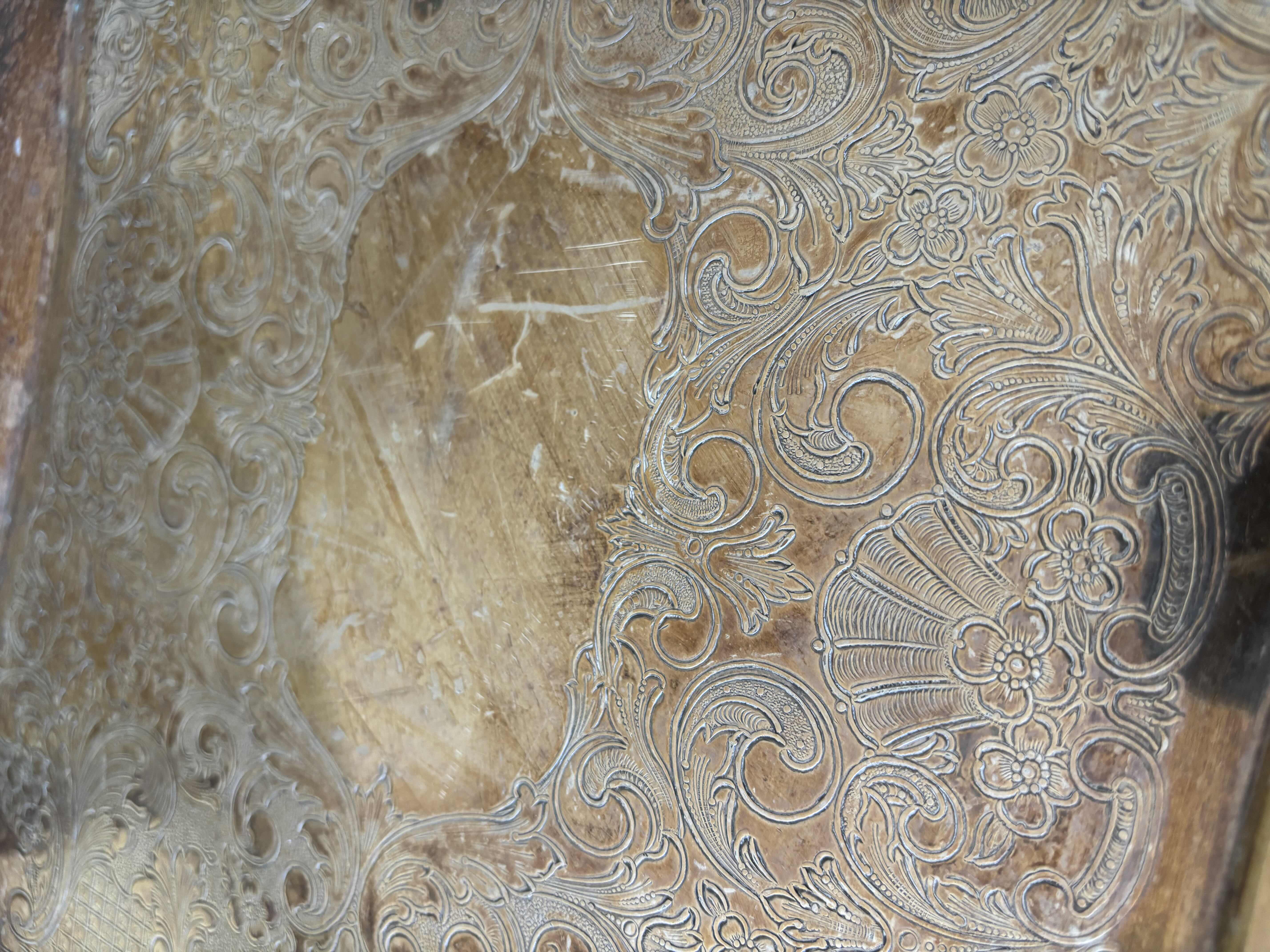 Photo 1 of HEIRLOOM SILVER PLATED SERVING TRAY