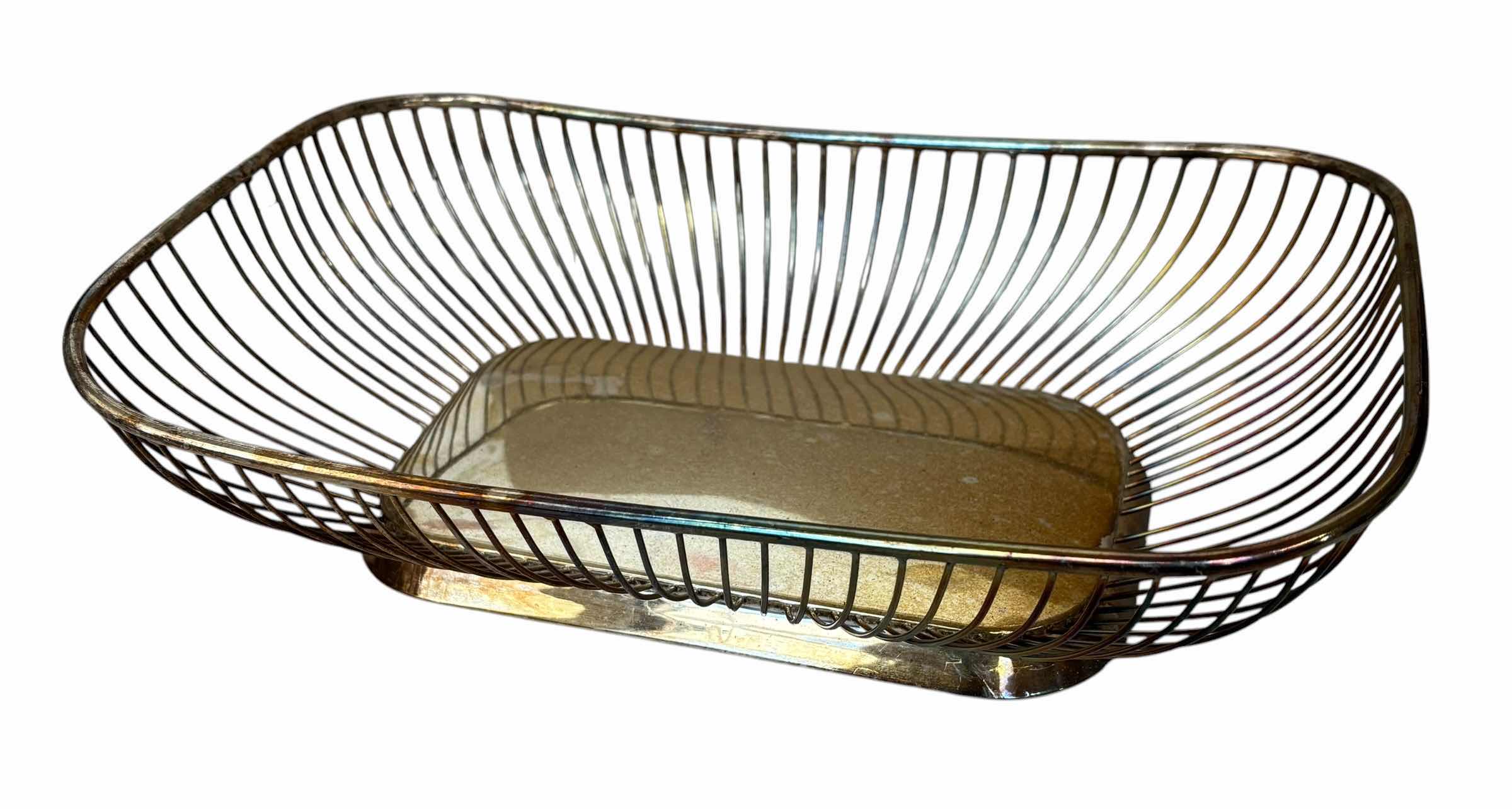 Photo 1 of VINTAGE LEONARD SILVERPLATE CRACKER CRADLE, SILVERPLATE WIRE BREAD BASKET & SILVERPLATED CASSEROLE SERVERS (2)