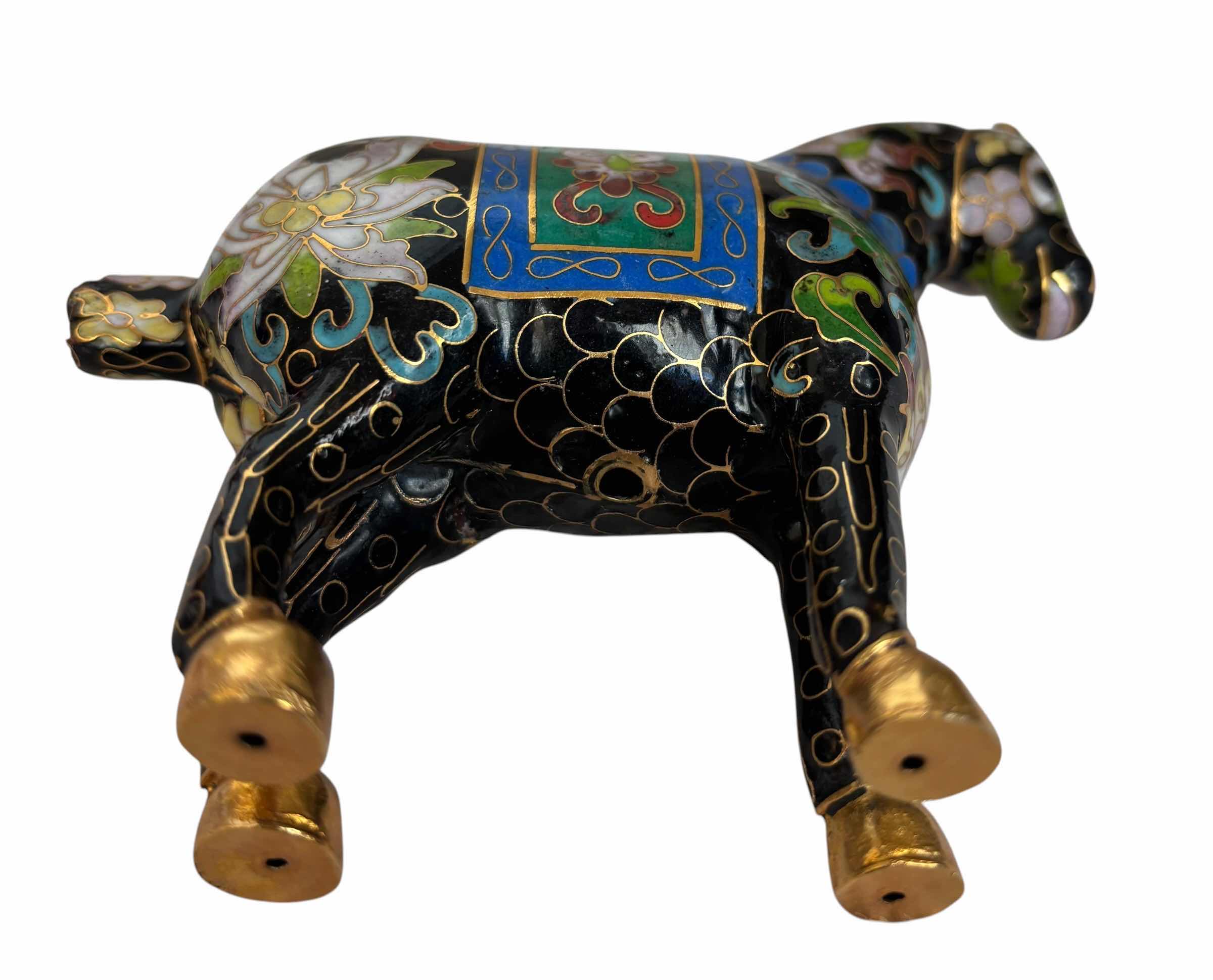 Photo 1 of CHINESE CLOISONNÉ HORSE H4”