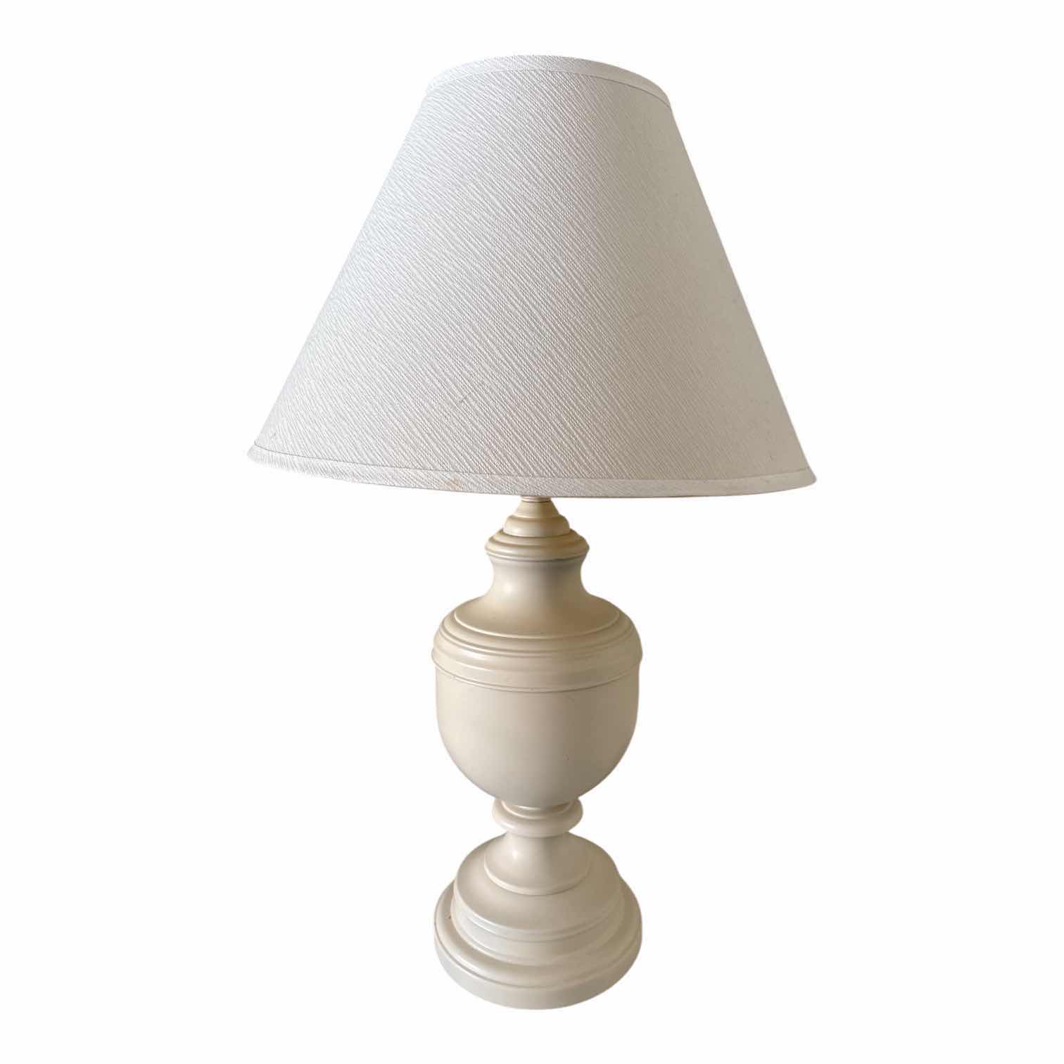 Photo 1 of MODERN DISTRESSED CREAM TABLE LAMP H27.5”