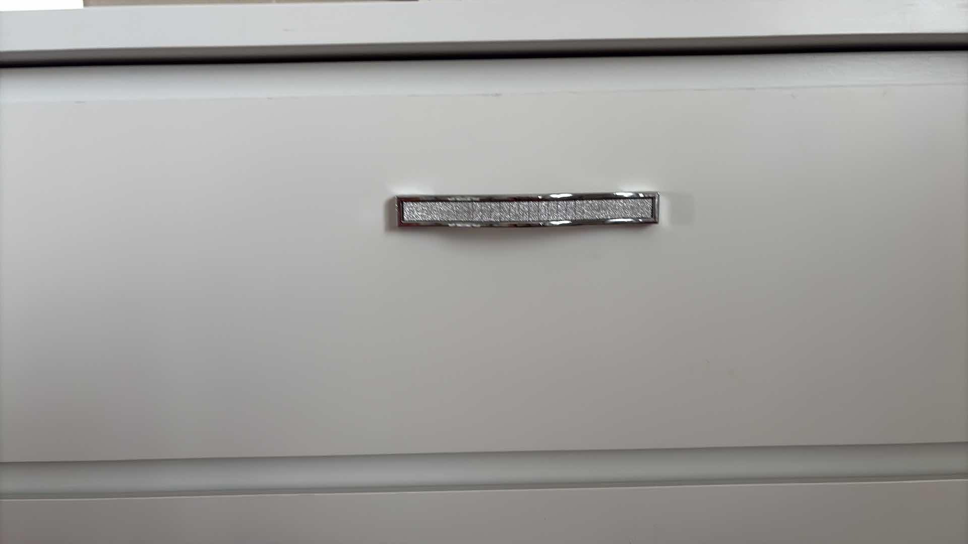 Photo 1 of MODERN 6-DRAWER DRESSER W/GLITTER-HANDLES 63”X19”H30.5”