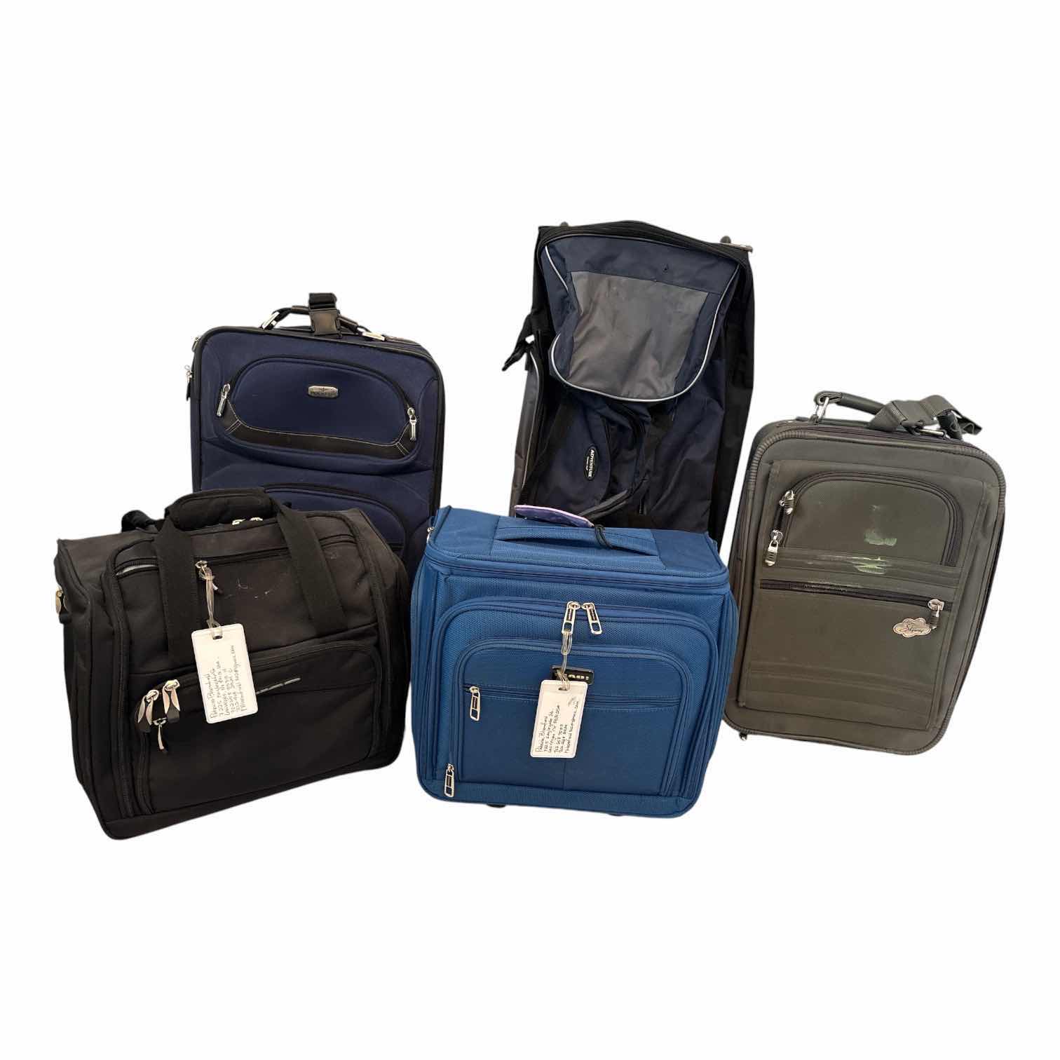 Photo 1 of (5)PCS LUGGAGE-CARRY ONS AND DUFFLE BAG TALLEST H21.5”