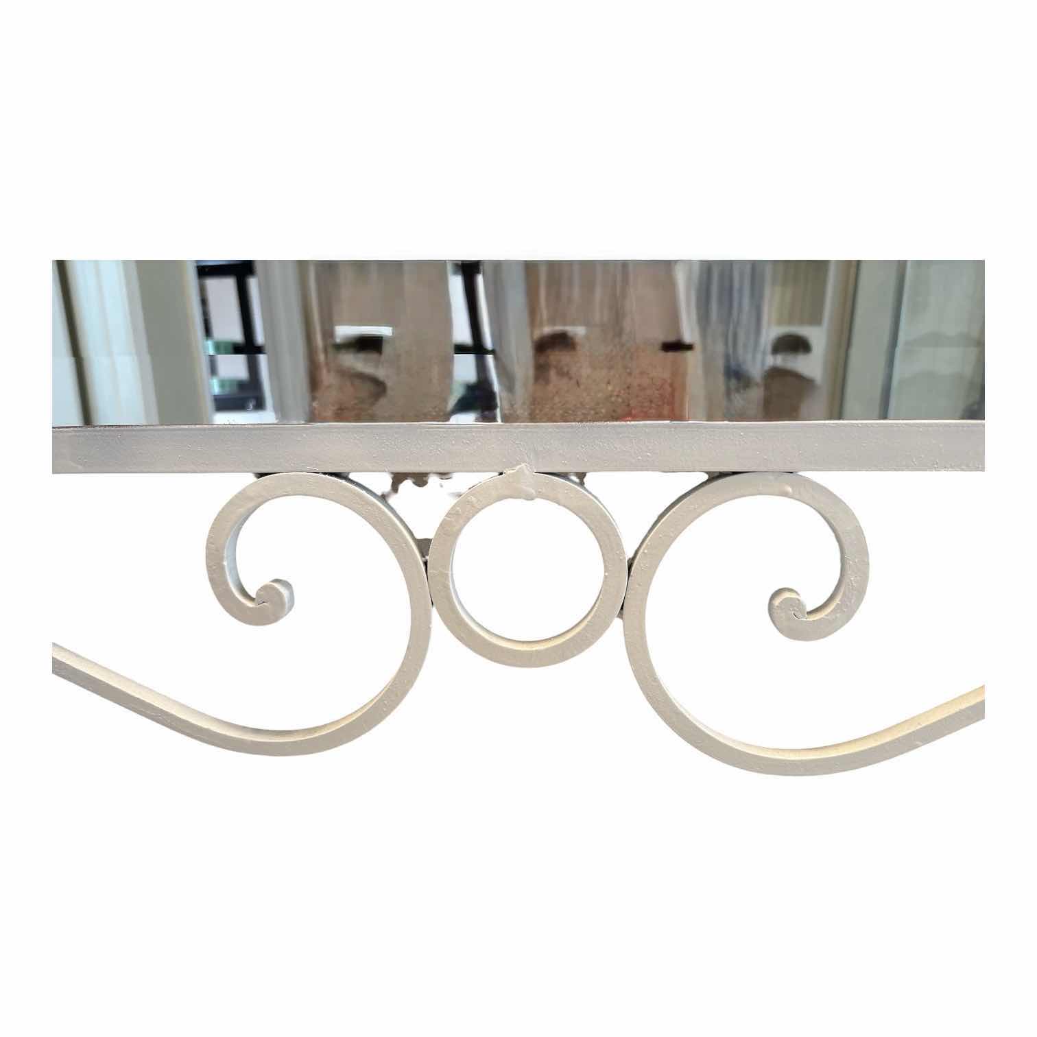 Photo 1 of WHITE METAL DECORATIVE WALL MIRROR 45”X35”