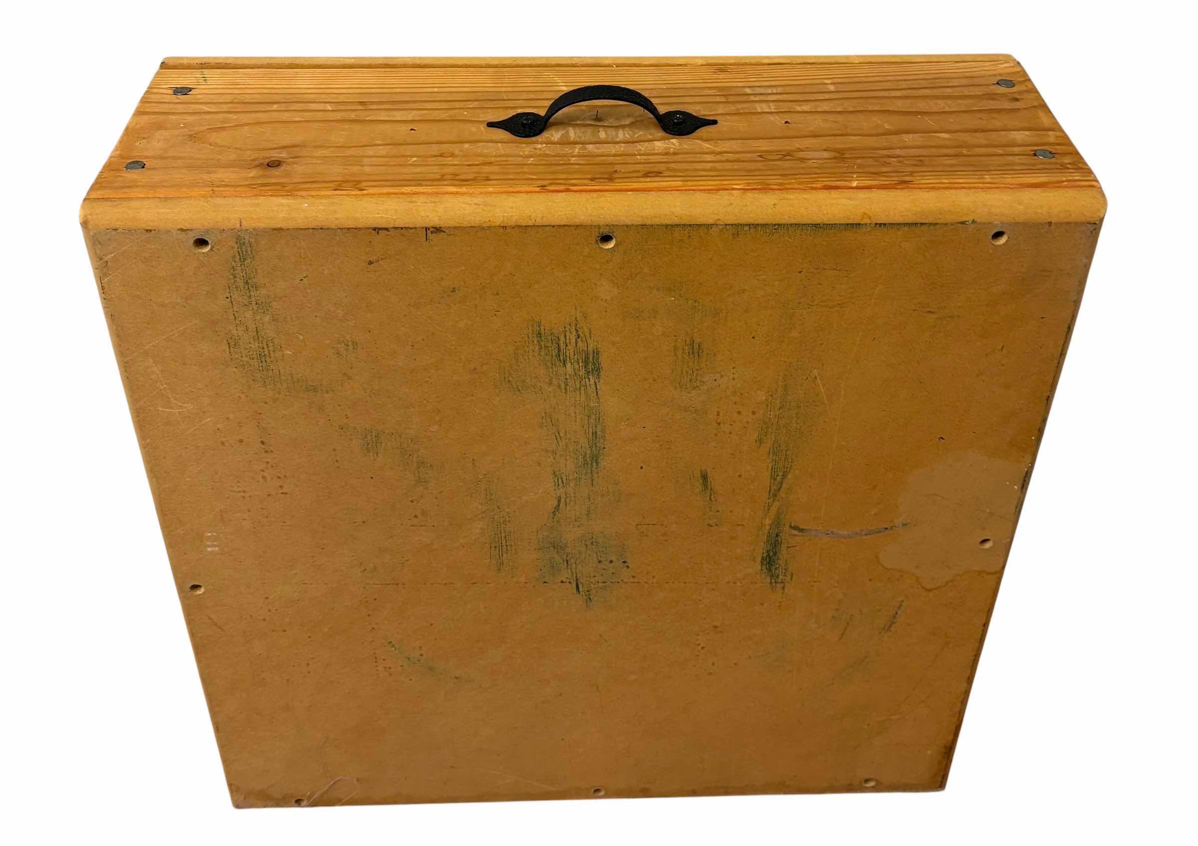 Photo 1 of HEAVY WOODEN STEP WITH HANDLE 7” X 20” X 20”