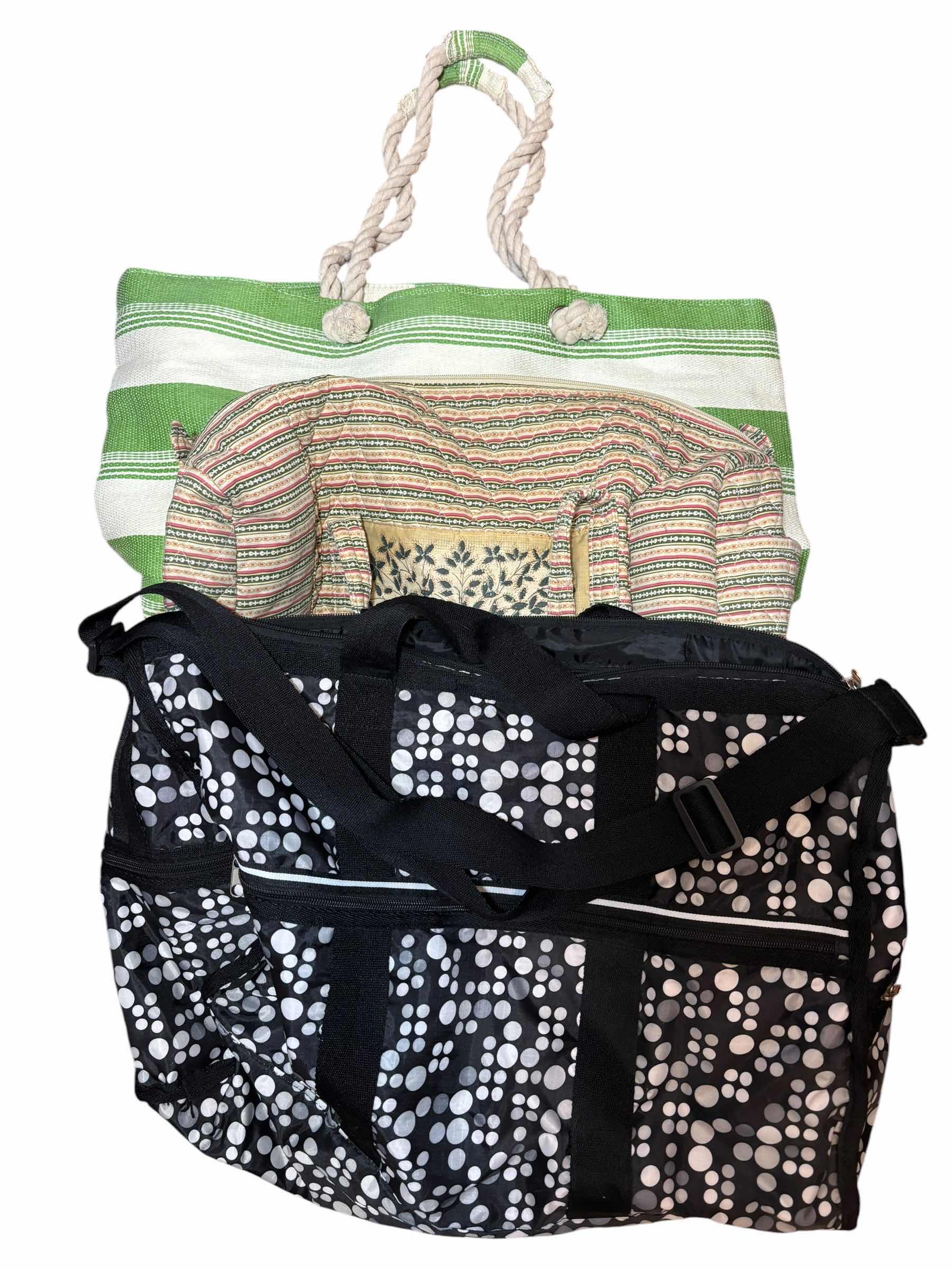 Photo 1 of TOTE BAGS (2) & MEDIUM SIZED DUFFLE