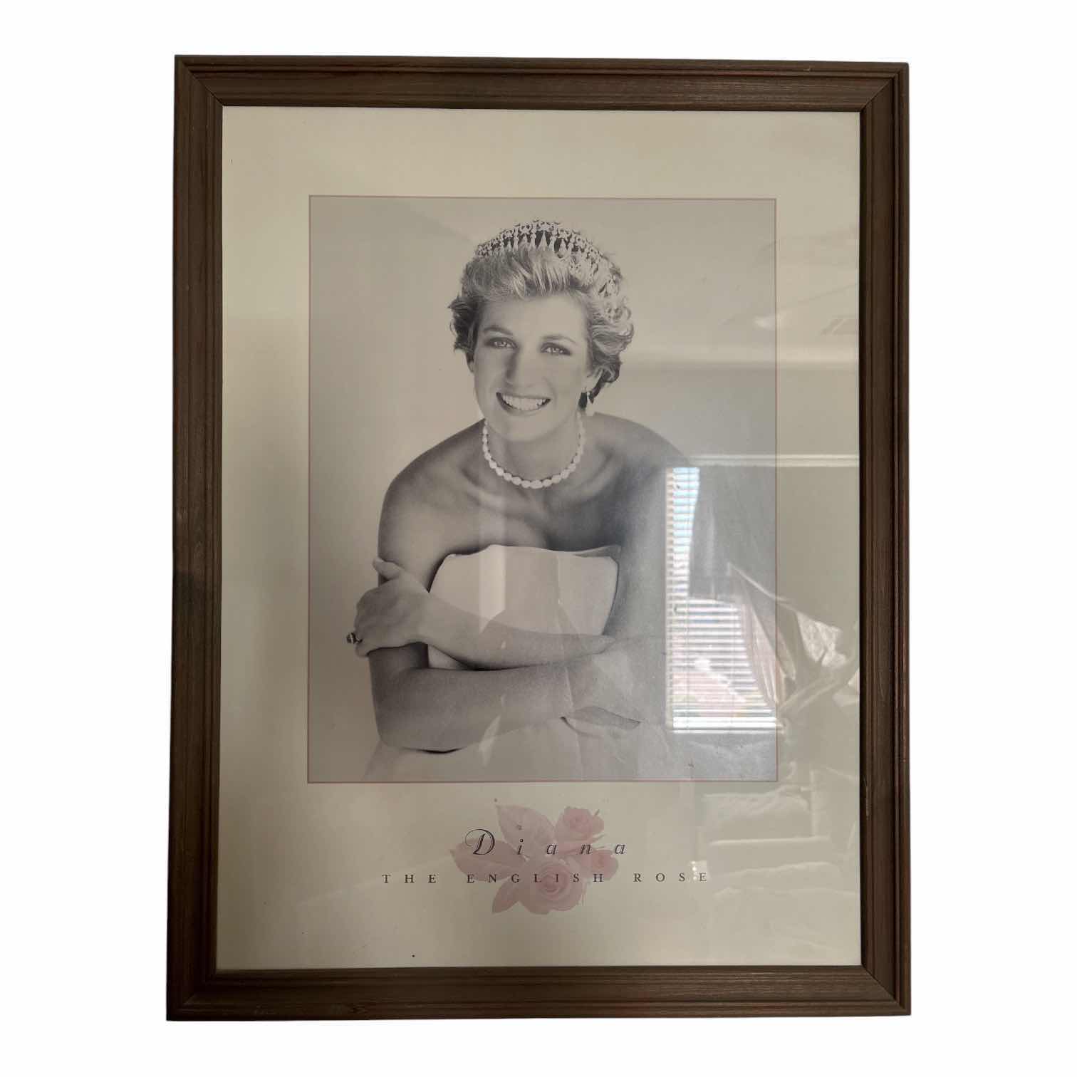 Photo 1 of FRAMED VINTAGE ARTWORK PRINCESS DIANA “THE ENGISH ROSE” IN WOOD FRAME 20”X26”