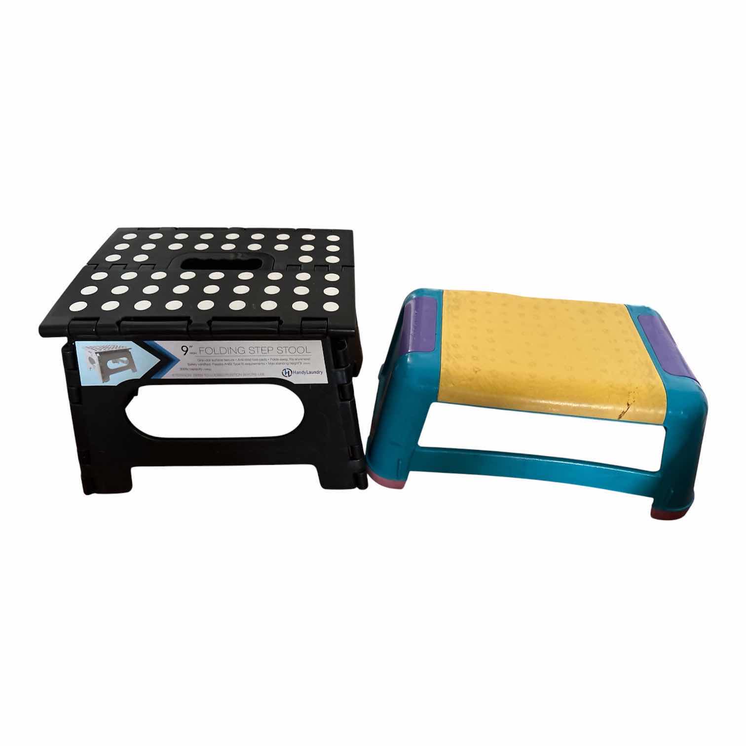 Photo 1 of (3)PCS PLASTIC STEP STOOLS TALLEST H8”