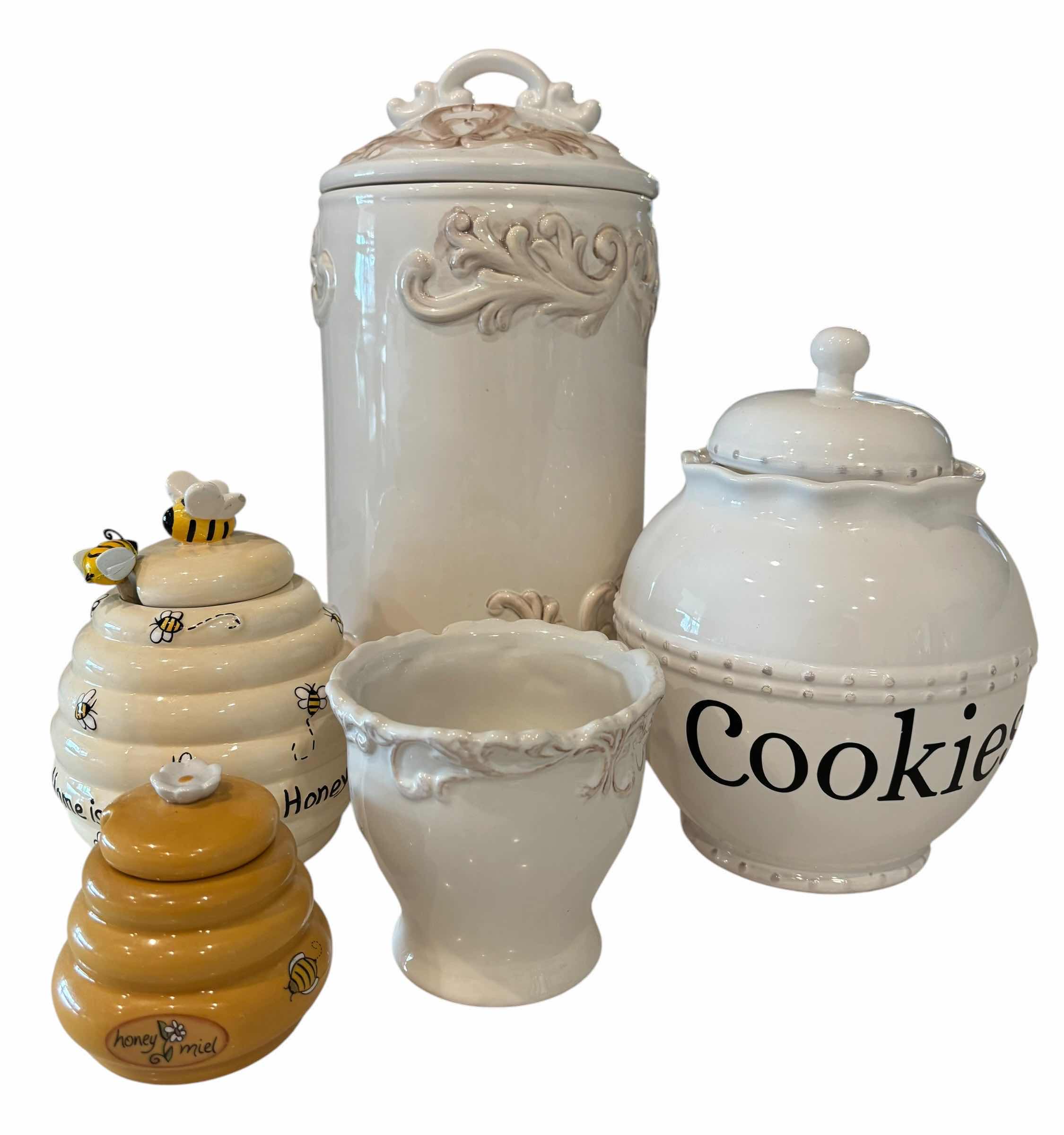 Photo 1 of COLLECTION OF JARS (5) (TALLEST H13”)