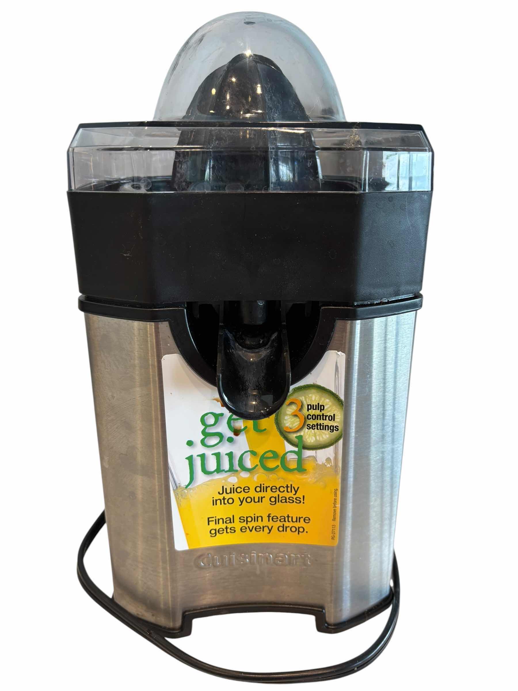 Photo 1 of CUISINART PULP CONTROL CITRUS JUICER $65