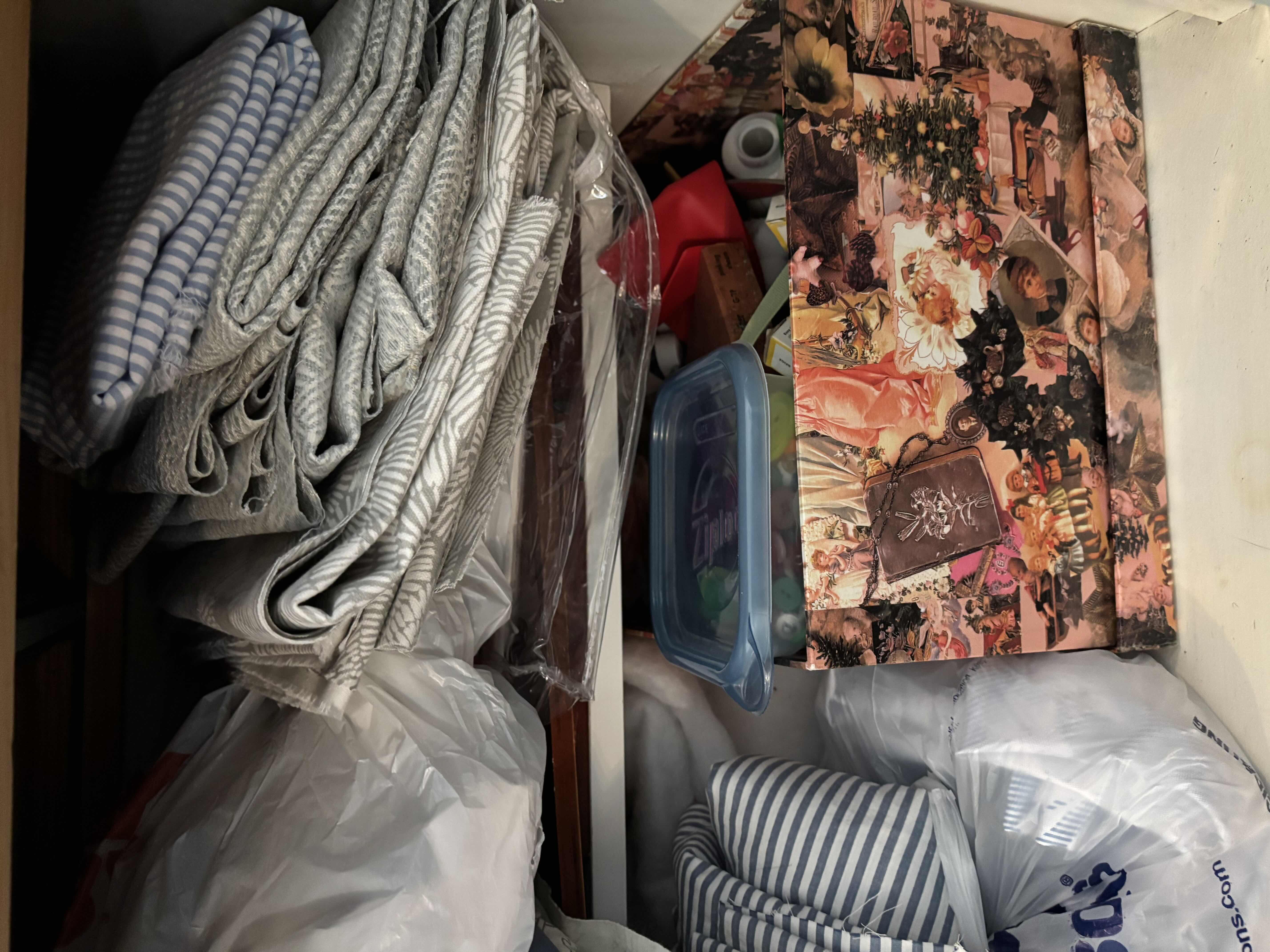 Photo 1 of CONTENTS OF CABINET: SEWING MATERIAL & ACCESSORIES