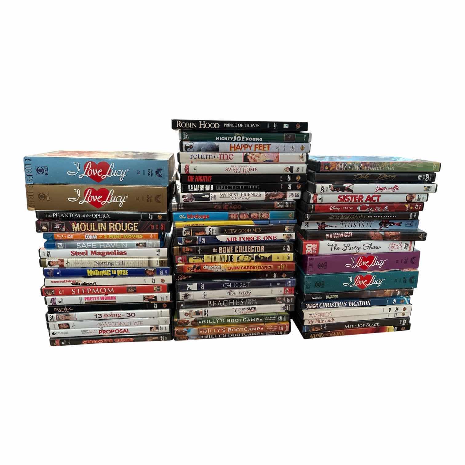 Photo 1 of BOX OF DVDS-I LOVE LUCY, MOULIN ROUGE, AND MORE