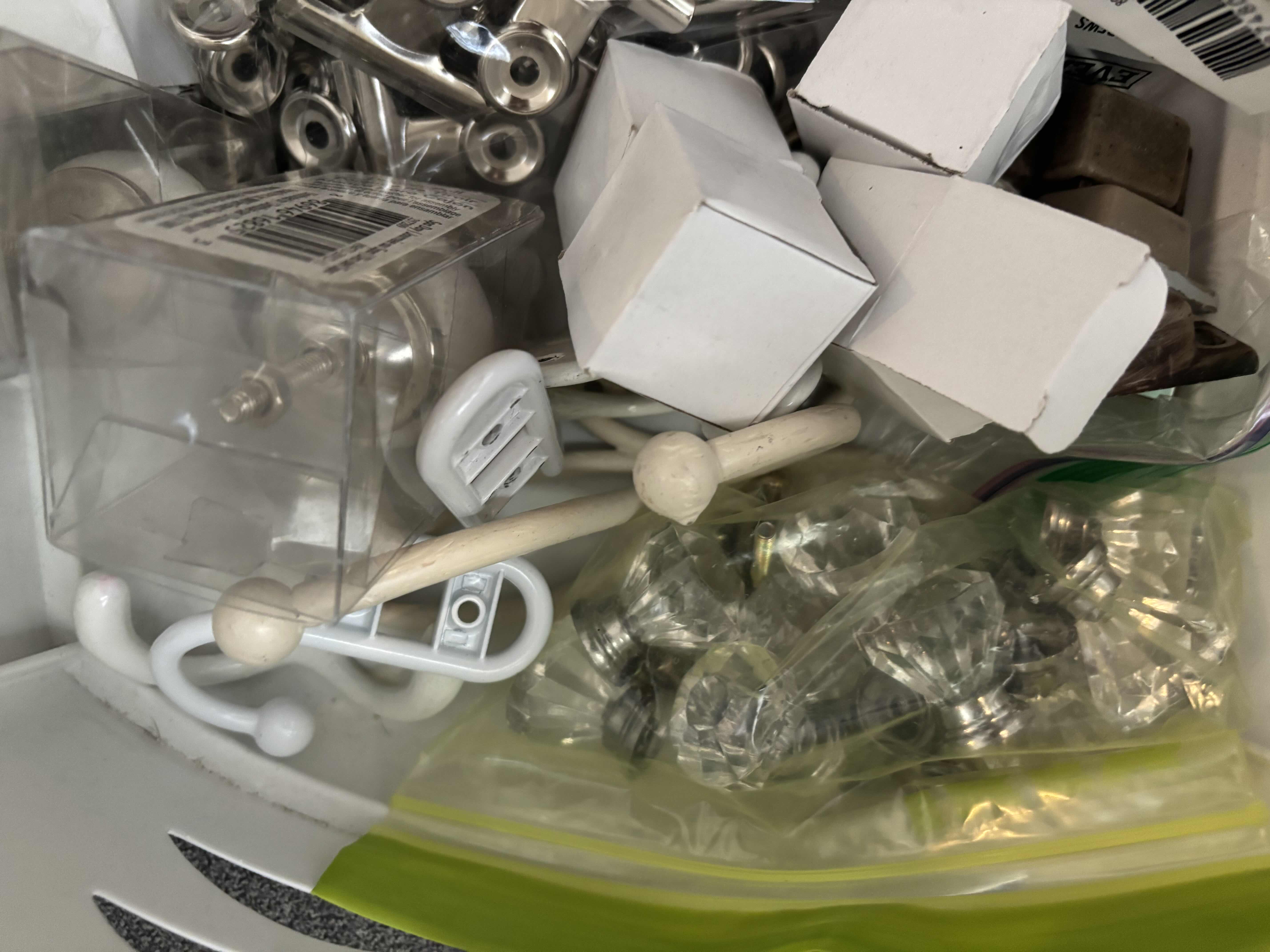 Photo 1 of CONTAINER OF HARDWARE, DOOR KNOBS