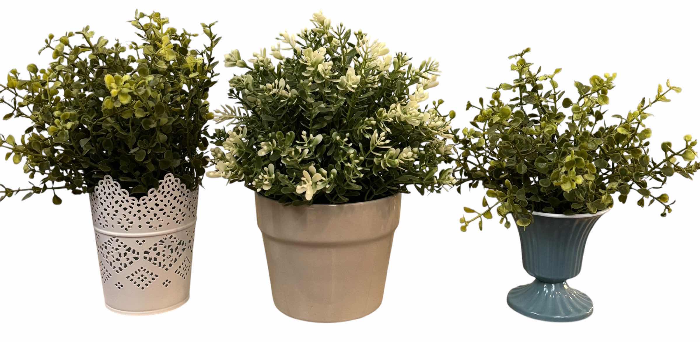 Photo 1 of ARTIFICIAL PLANTS (3) (TALLEST @ 10”)