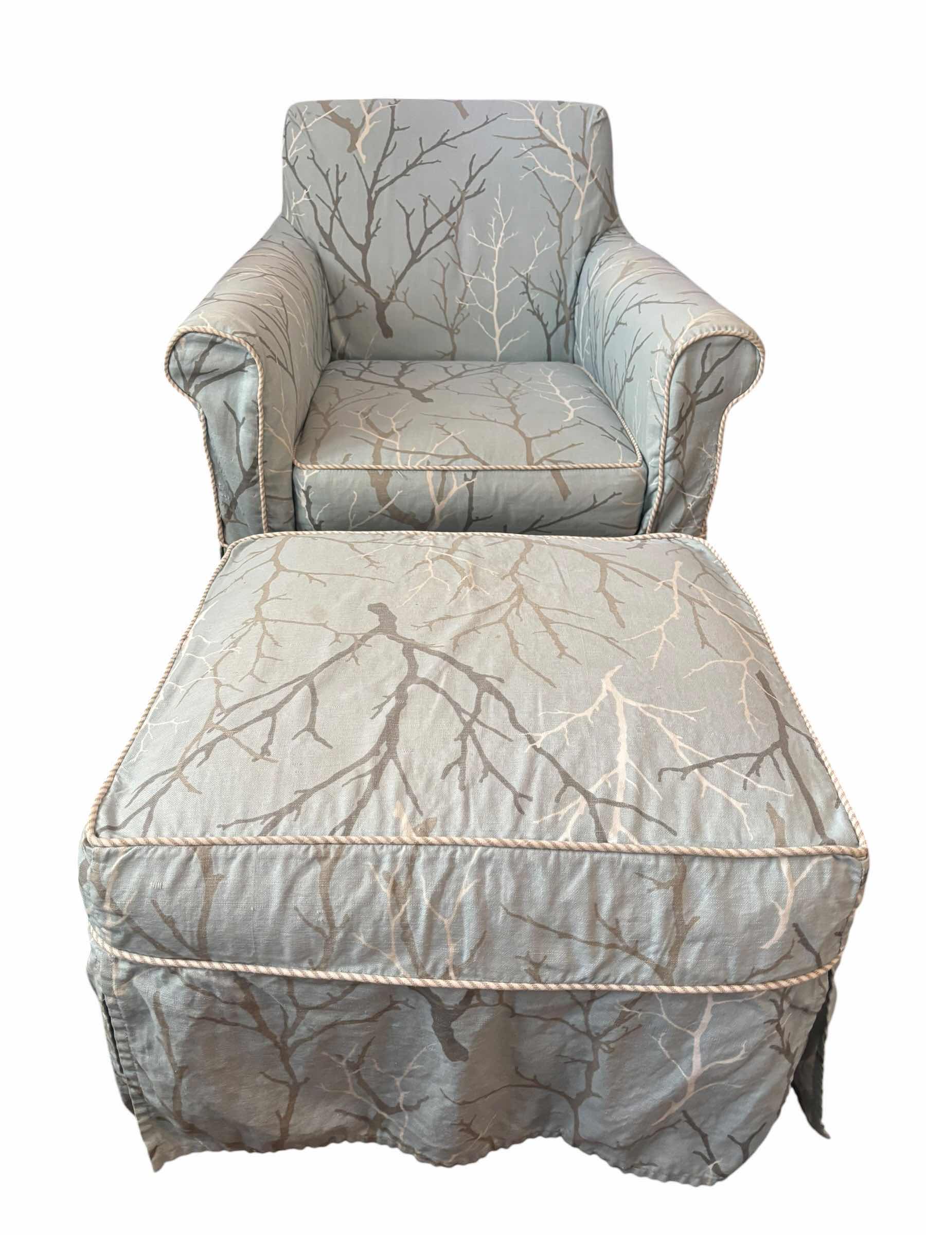 Photo 1 of ARMCHAIR & MATCHING OTTOMAN