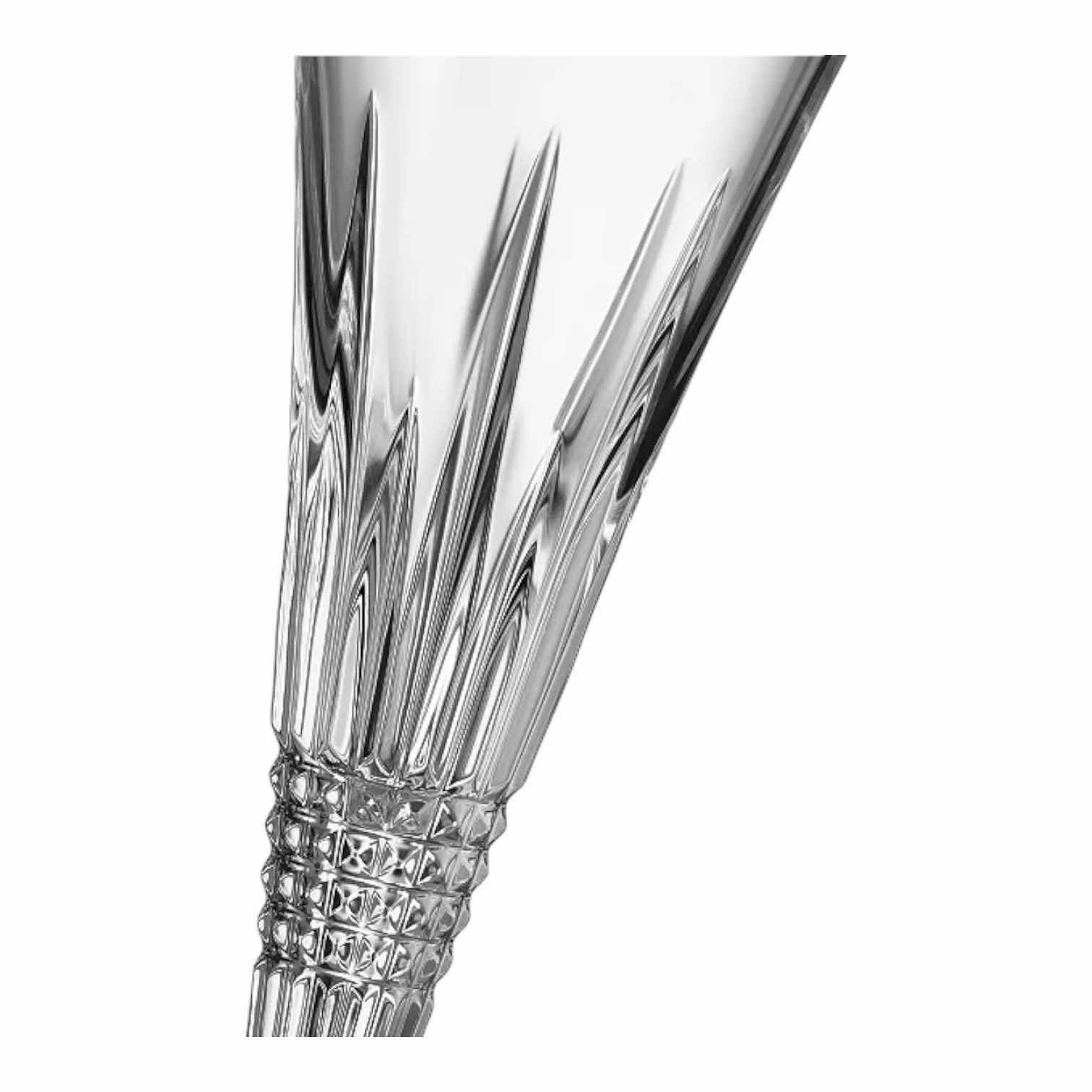 Photo 1 of (2)PCS WATERFORD LISMORE DIAMOND TOASTING FLUTE H9.25”
