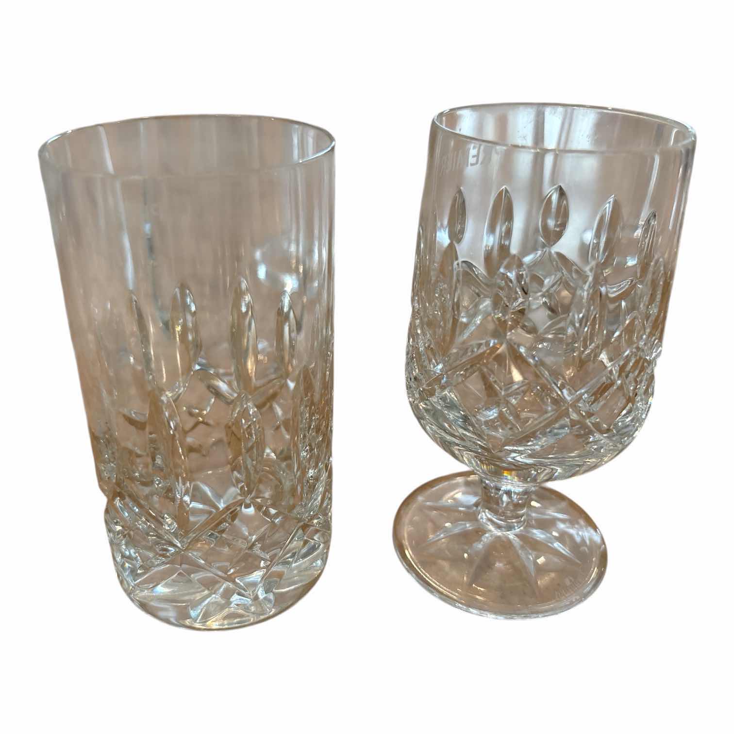Photo 1 of (9)PCS GLASS CUP- MARTINI, STEMLESS FLUTE, AND MORE