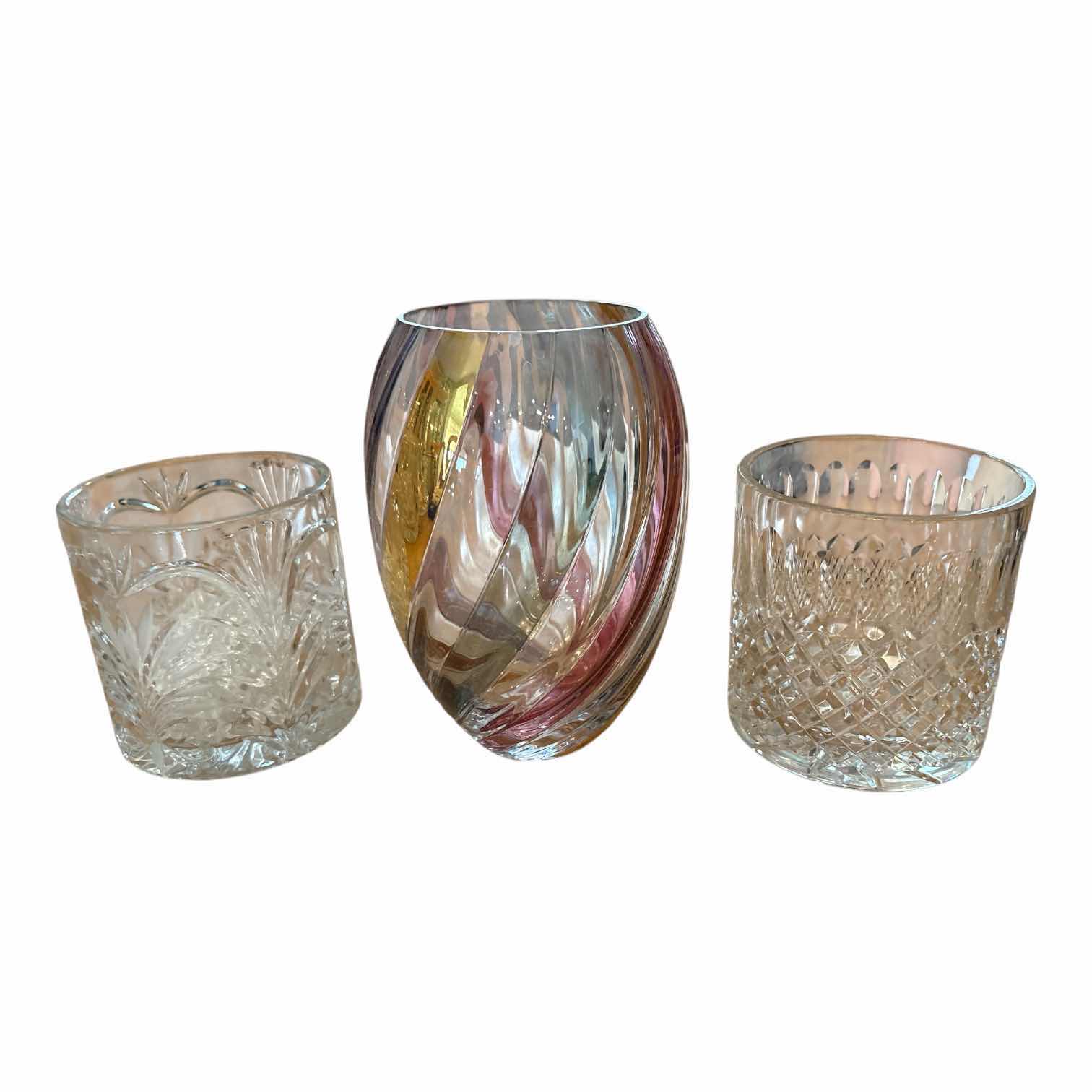 Photo 1 of (6)PCS GLASS VASE TALLEST H9”