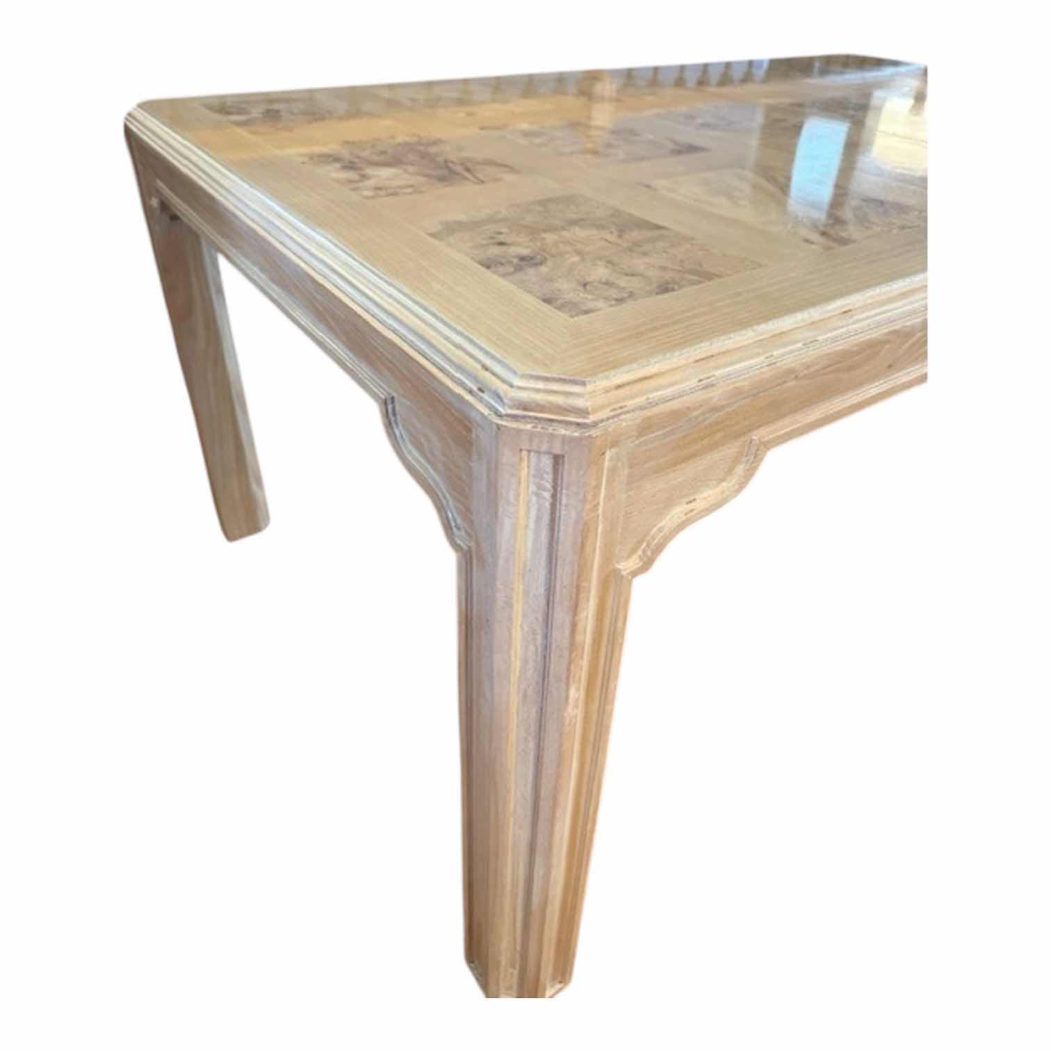 Photo 1 of VINTAGE DREXEL HERITAGE CORINTHIAN COLLECTION OLIVE ASH BURL TABLE W/ 3 ADDITIONAL LEAVES 76”X45.5”H30”
TABLE LEAF WIDTH (3) TOTAL - L66”