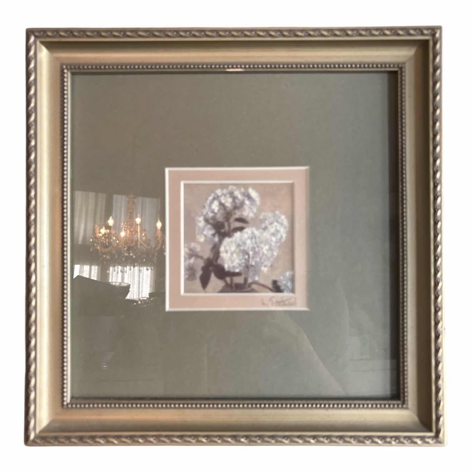Photo 1 of (4)PCS ART WALL DECOR-AMORE SIGN, LOVE POSTER AND HYDRANGEA PRINT 10.5”X10.5”