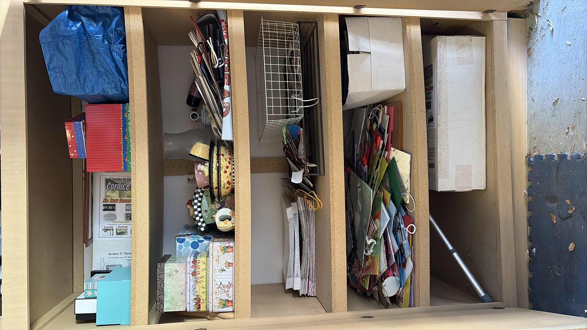 Photo 1 of CONTENTS OF GARAGE-GIFT BAGS, T SHIRT BOXES, CERAMIC DECOR