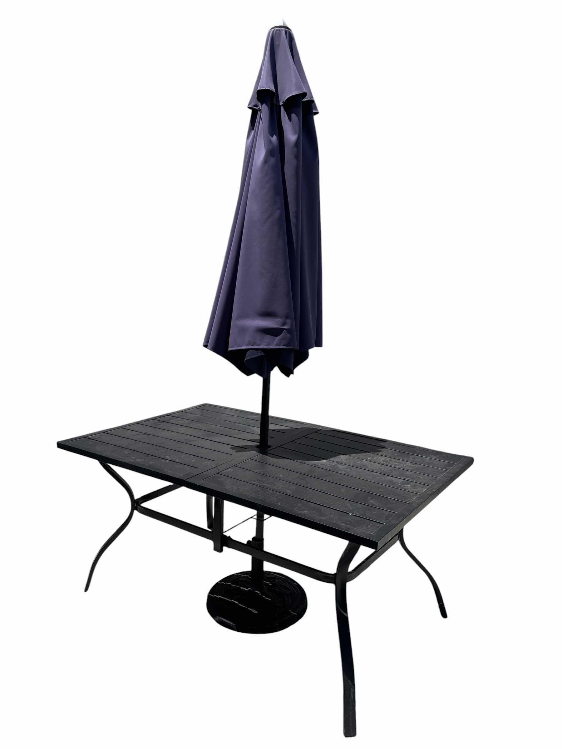 Photo 1 of OUTDOOR PATIO TABLE WITH UMBRELLA & BASE