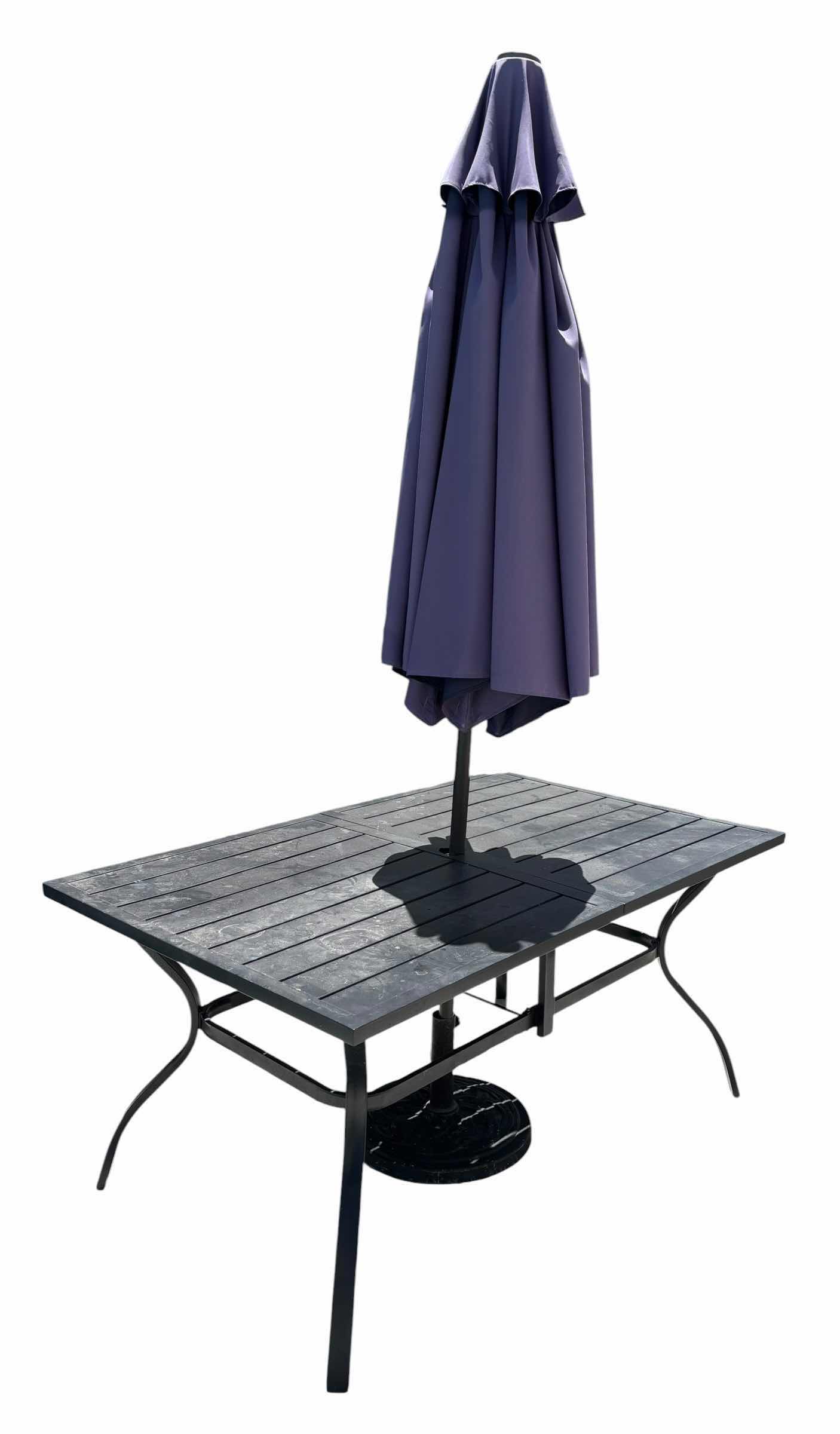 Photo 1 of OUTDOOR PATIO TABLE WITH UMBRELLA & BASE
