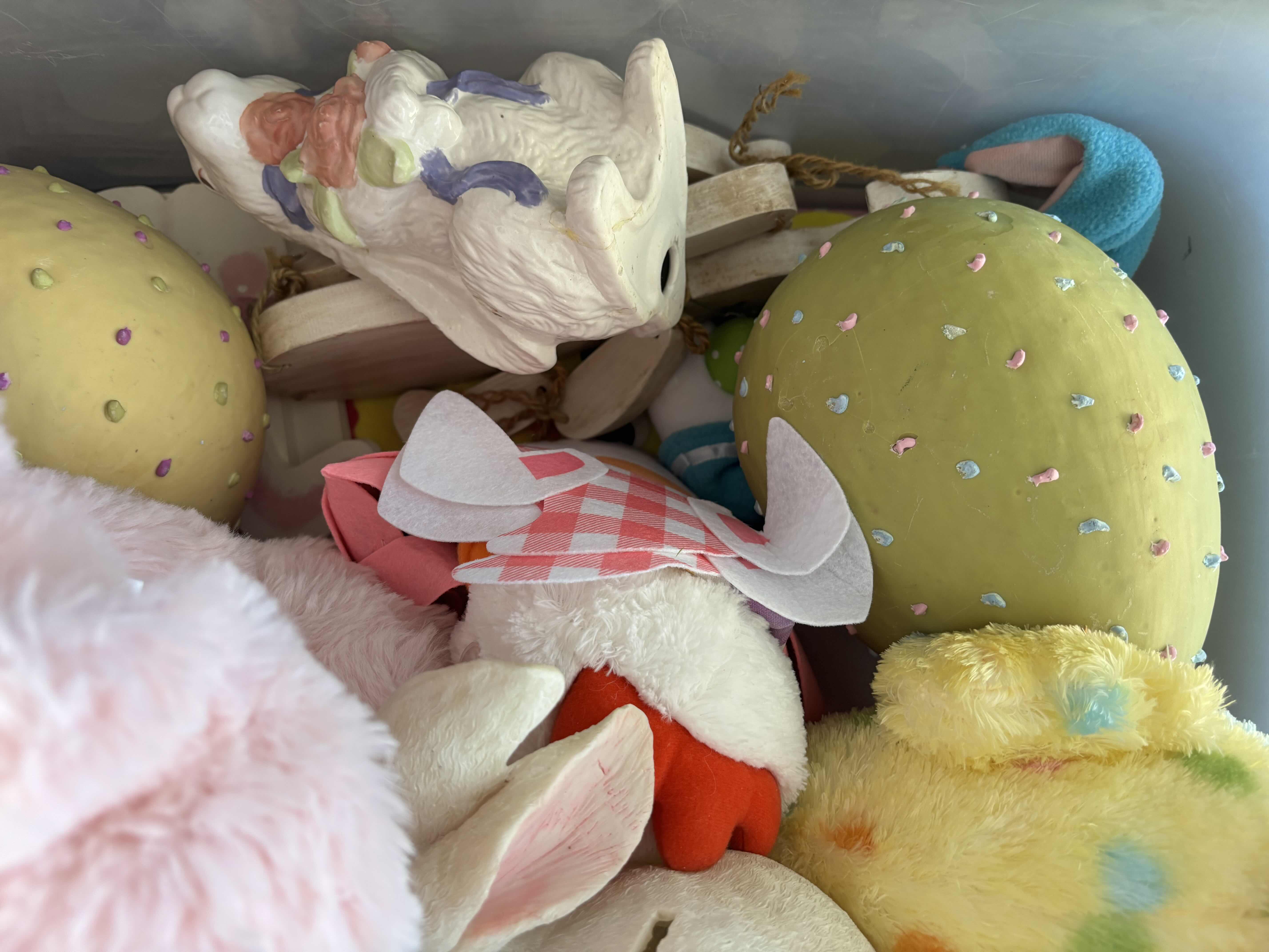 Photo 1 of CONTAINERS (2) OF EASTER DECOR
