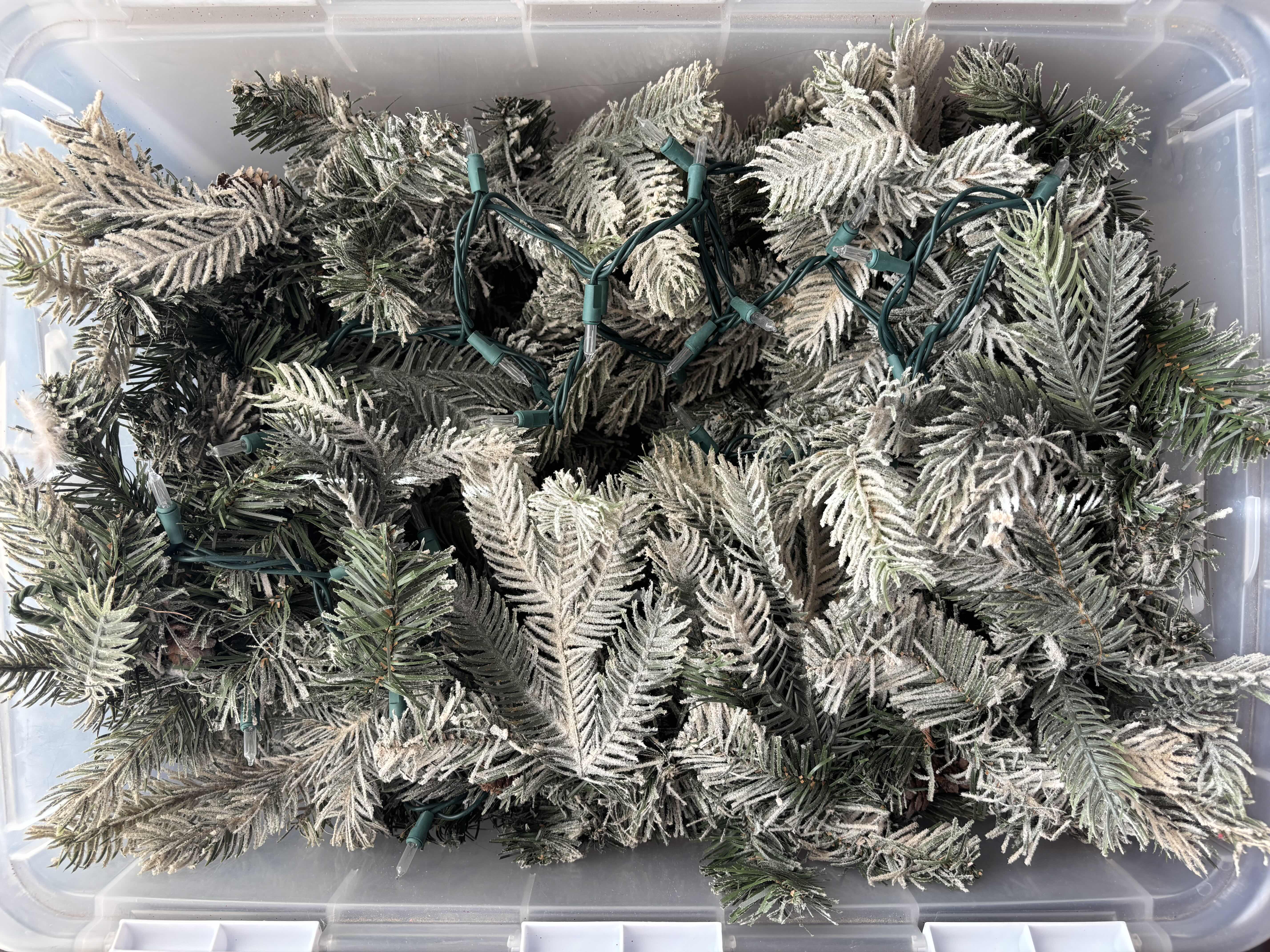 Photo 1 of CONTAINERS (2) OF CHRISTMAS DECOR