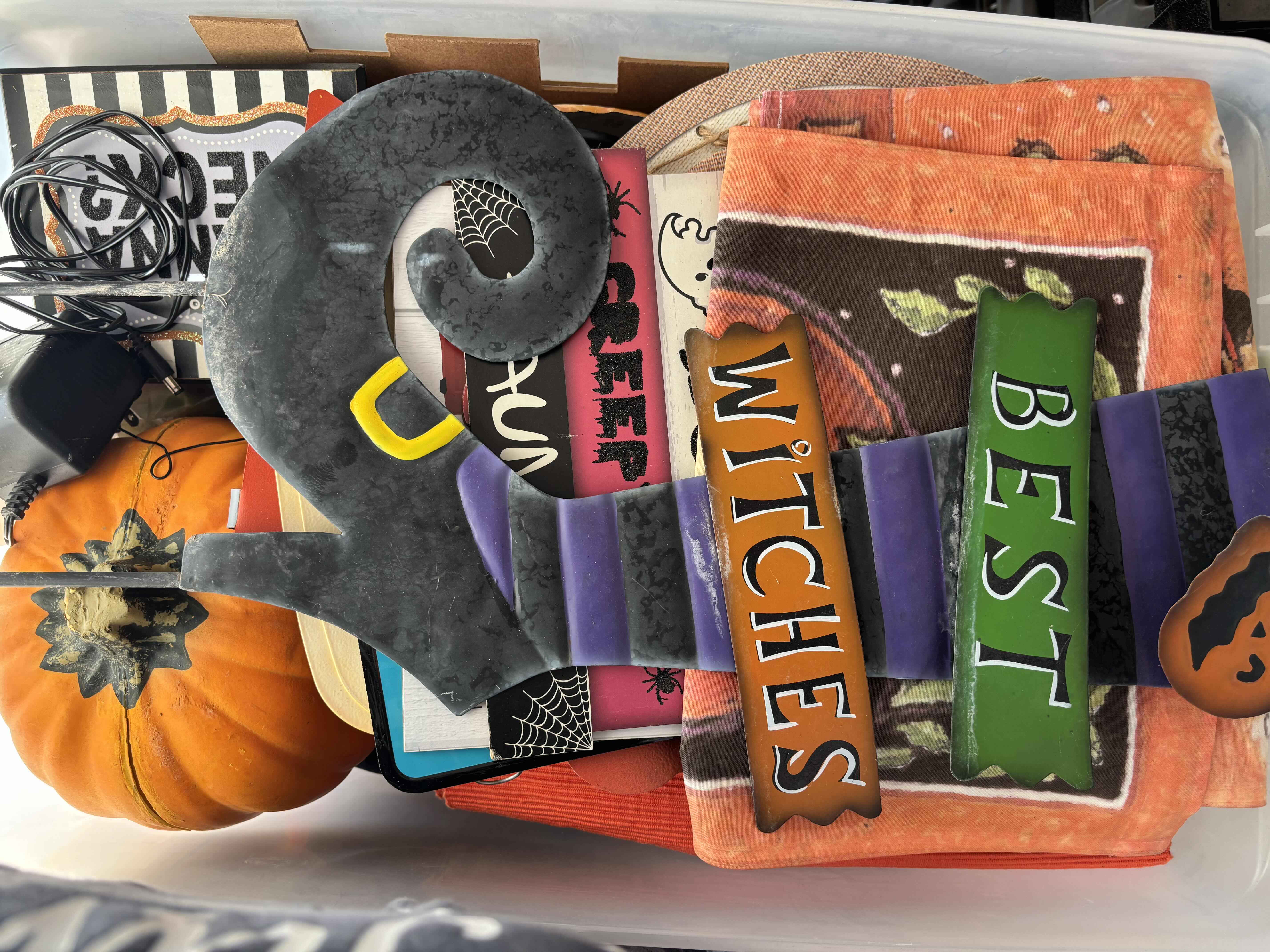 Photo 1 of CONTAINER OF HALLOWEEN DECOR