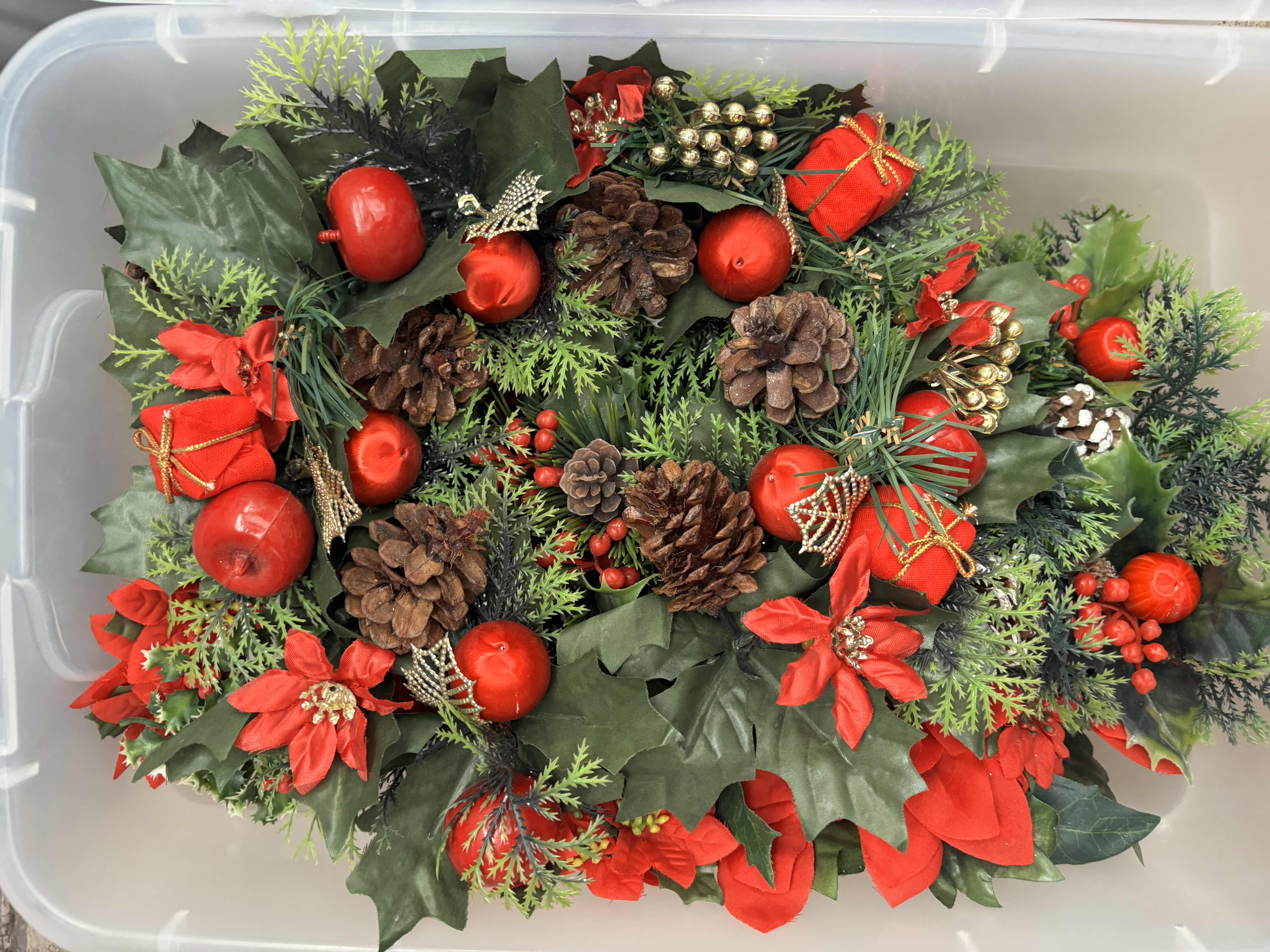 Photo 1 of SMALLER CONTAINERS (6) OF CHRISTMAS DECOR