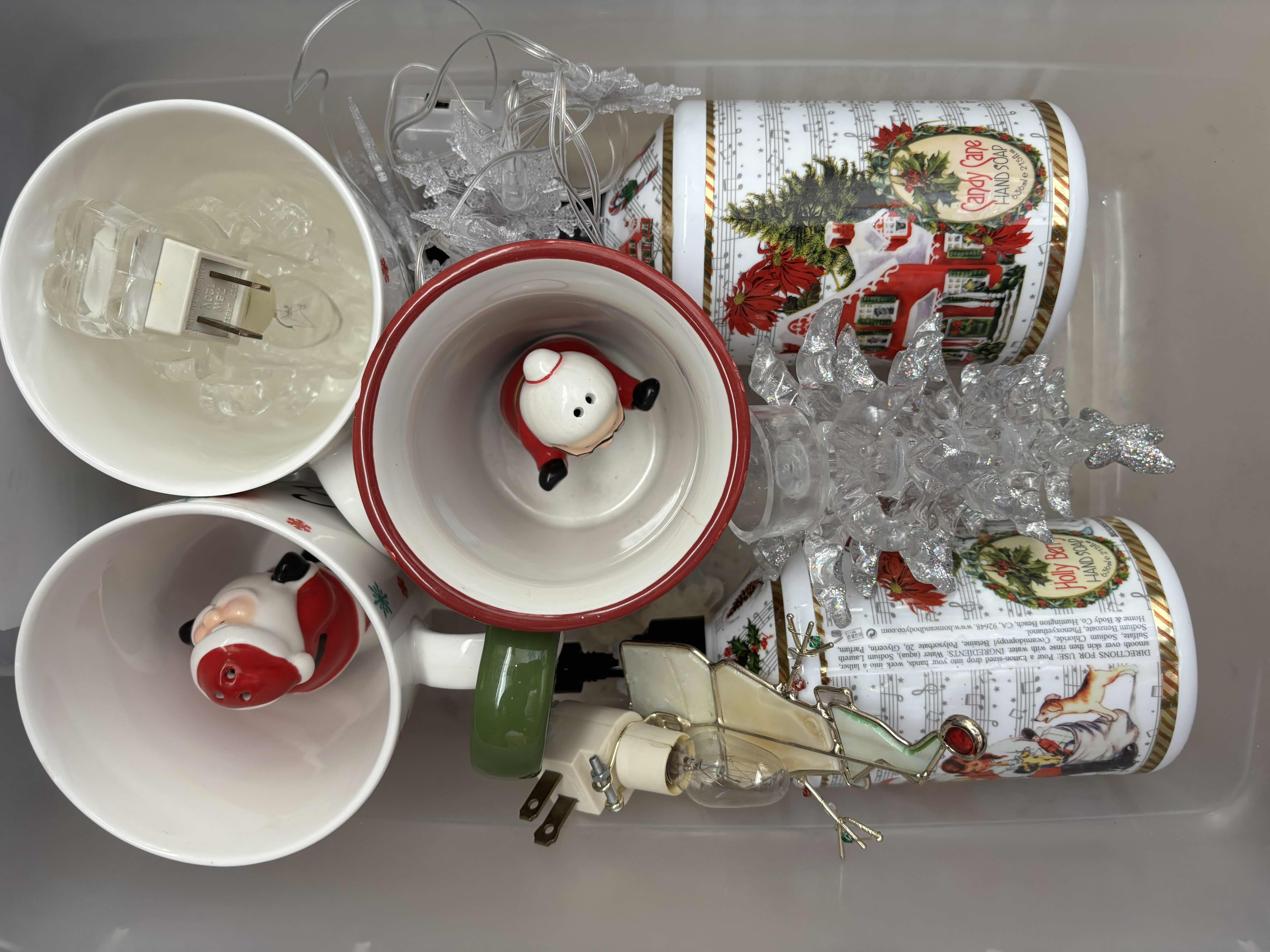 Photo 1 of SMALLER CONTAINERS (6) OF CHRISTMAS DECOR