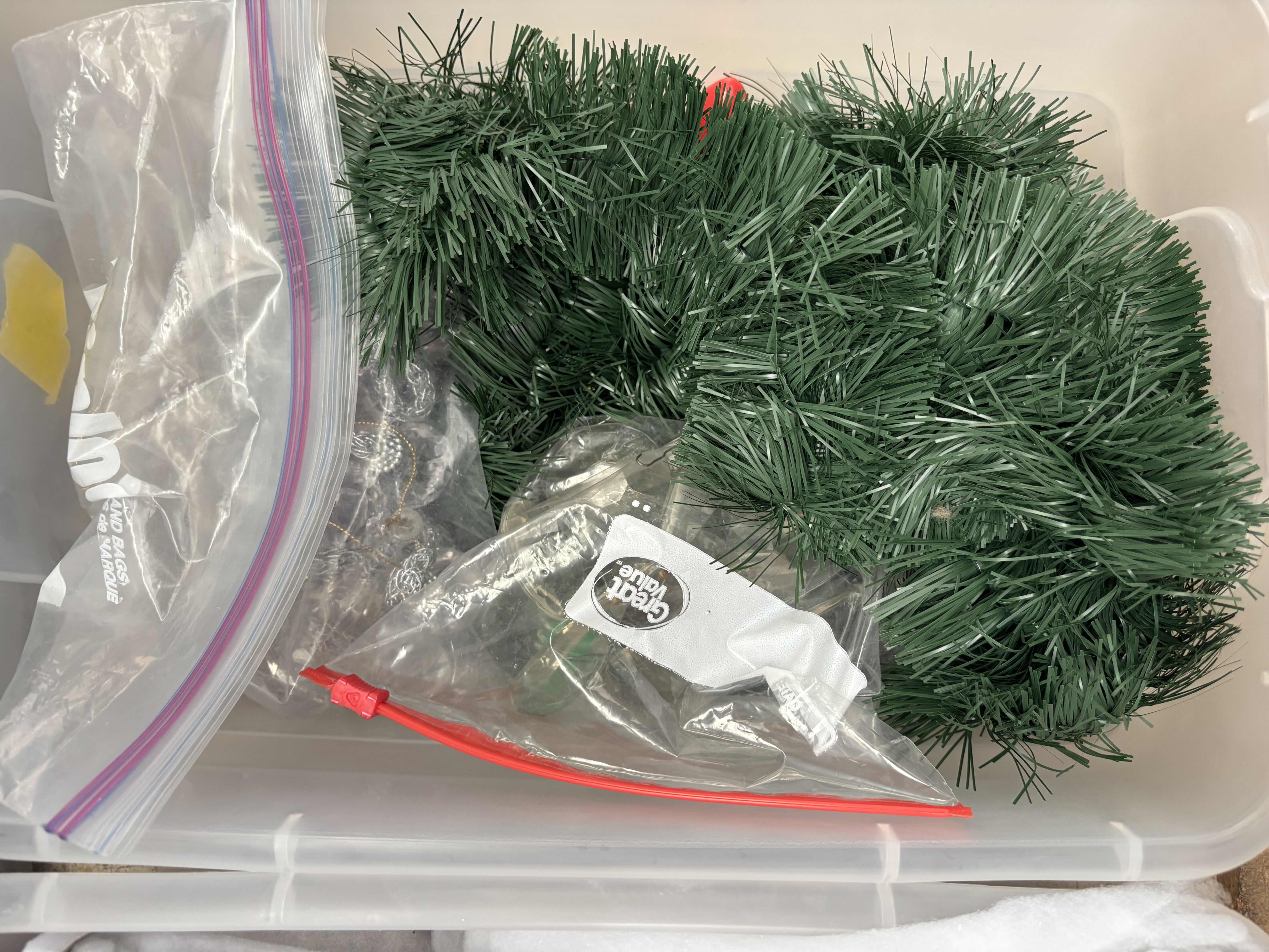 Photo 1 of SMALLER CONTAINERS (6) OF CHRISTMAS DECOR