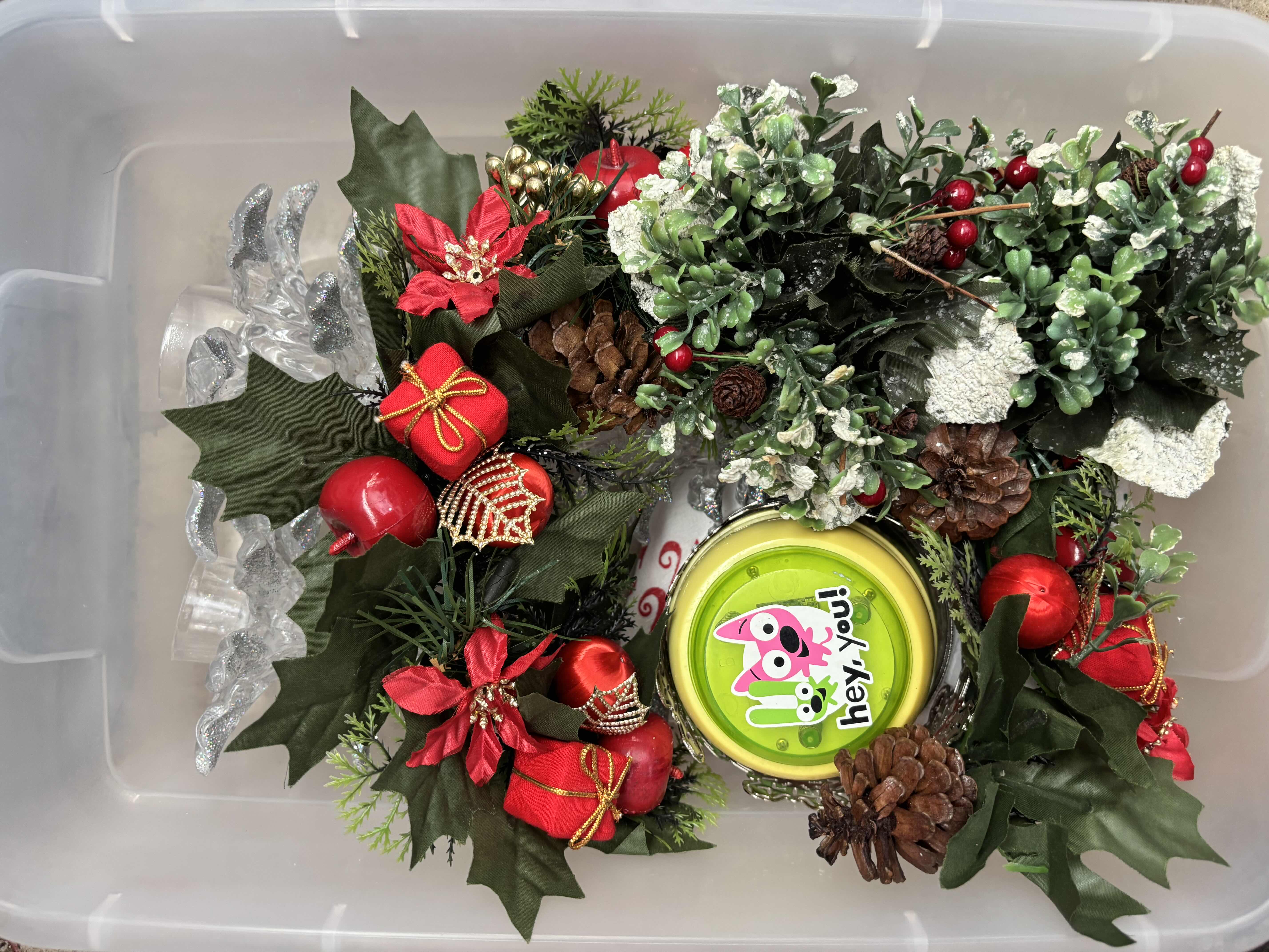 Photo 1 of SMALLER CONTAINERS (6) OF CHRISTMAS DECOR