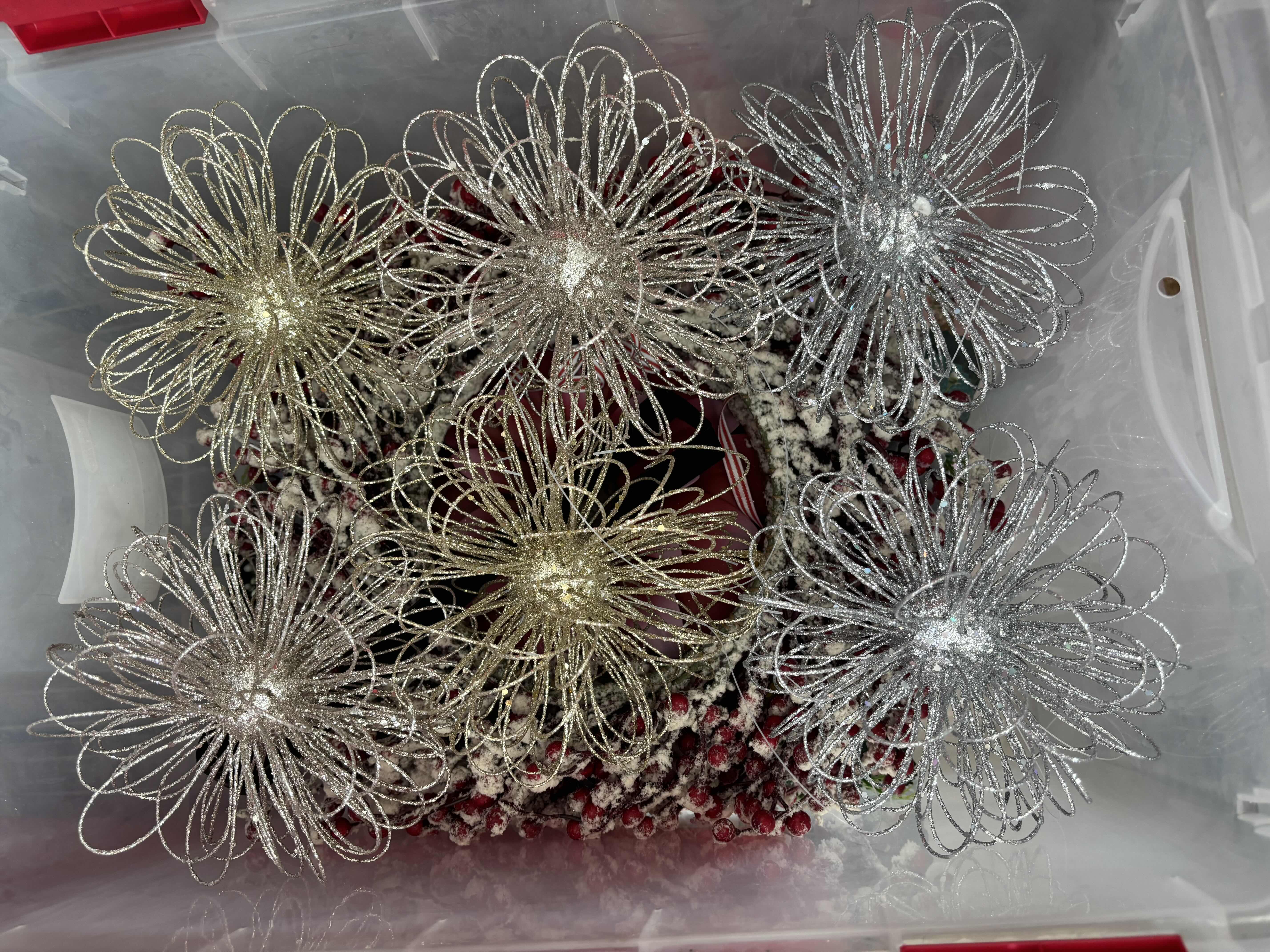 Photo 1 of CONTAINERS (3) OF CHRISTMAS DECOR
