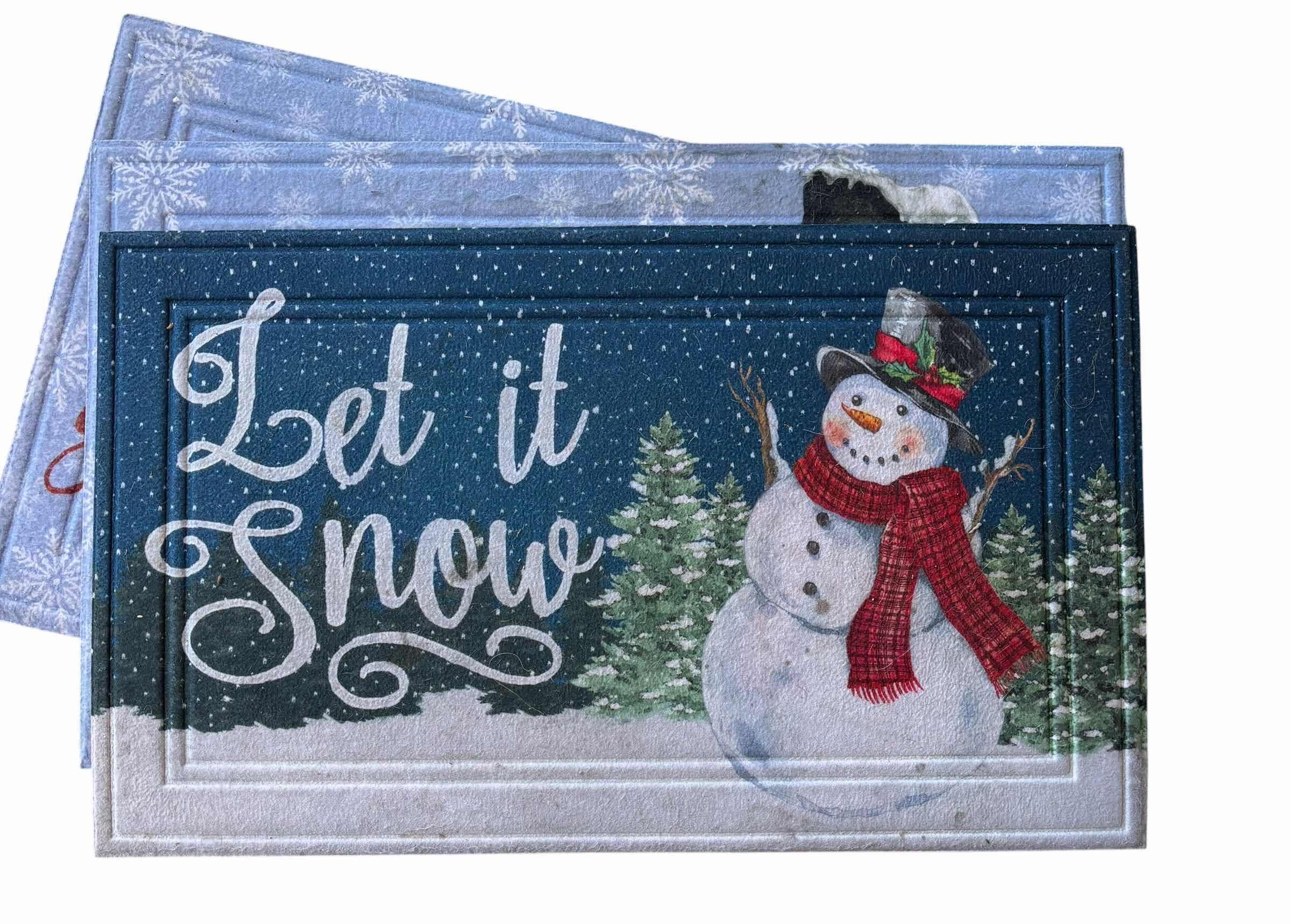 Photo 1 of CHRISTMAS MATS (3), MERRY CHRISTMAS SIGN (DOUBLE SIDED) & POOL NOODLE CANDY CANES