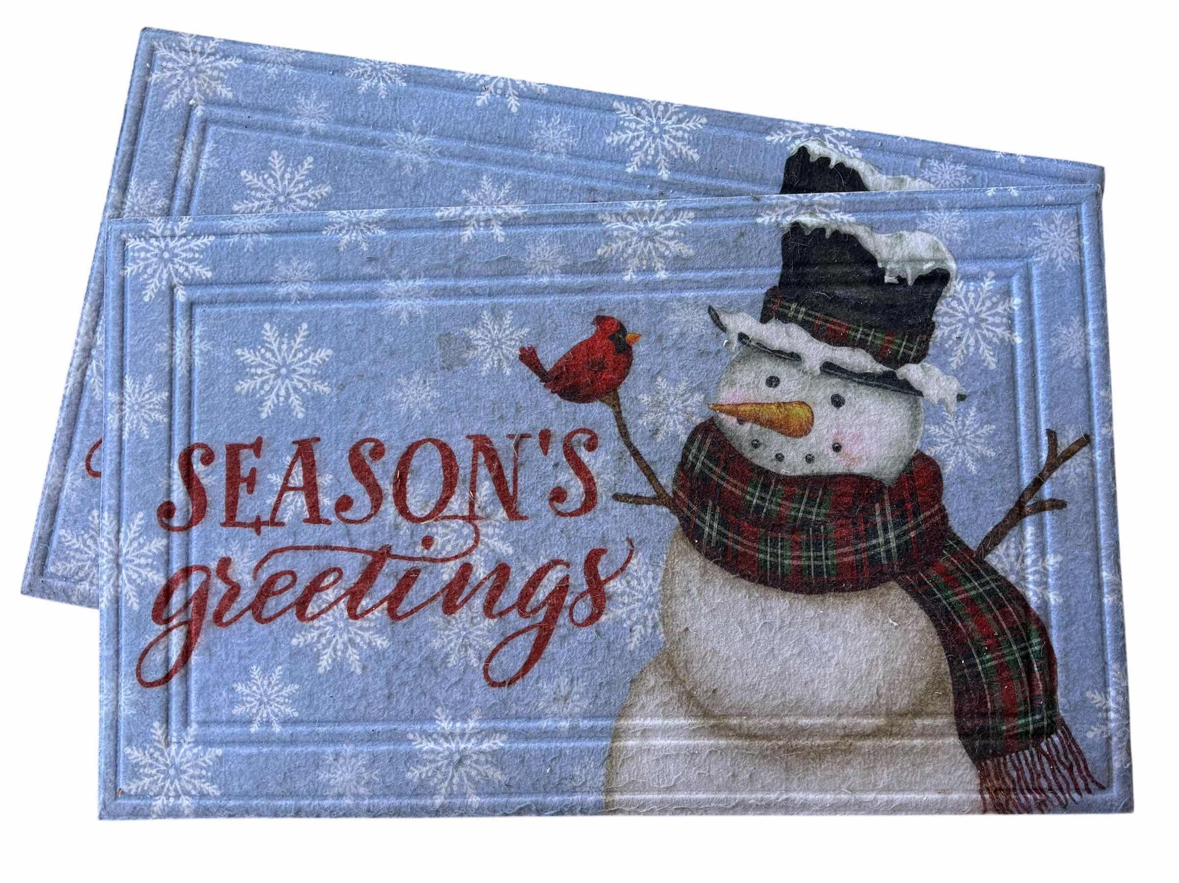 Photo 1 of CHRISTMAS MATS (3), MERRY CHRISTMAS SIGN (DOUBLE SIDED) & POOL NOODLE CANDY CANES