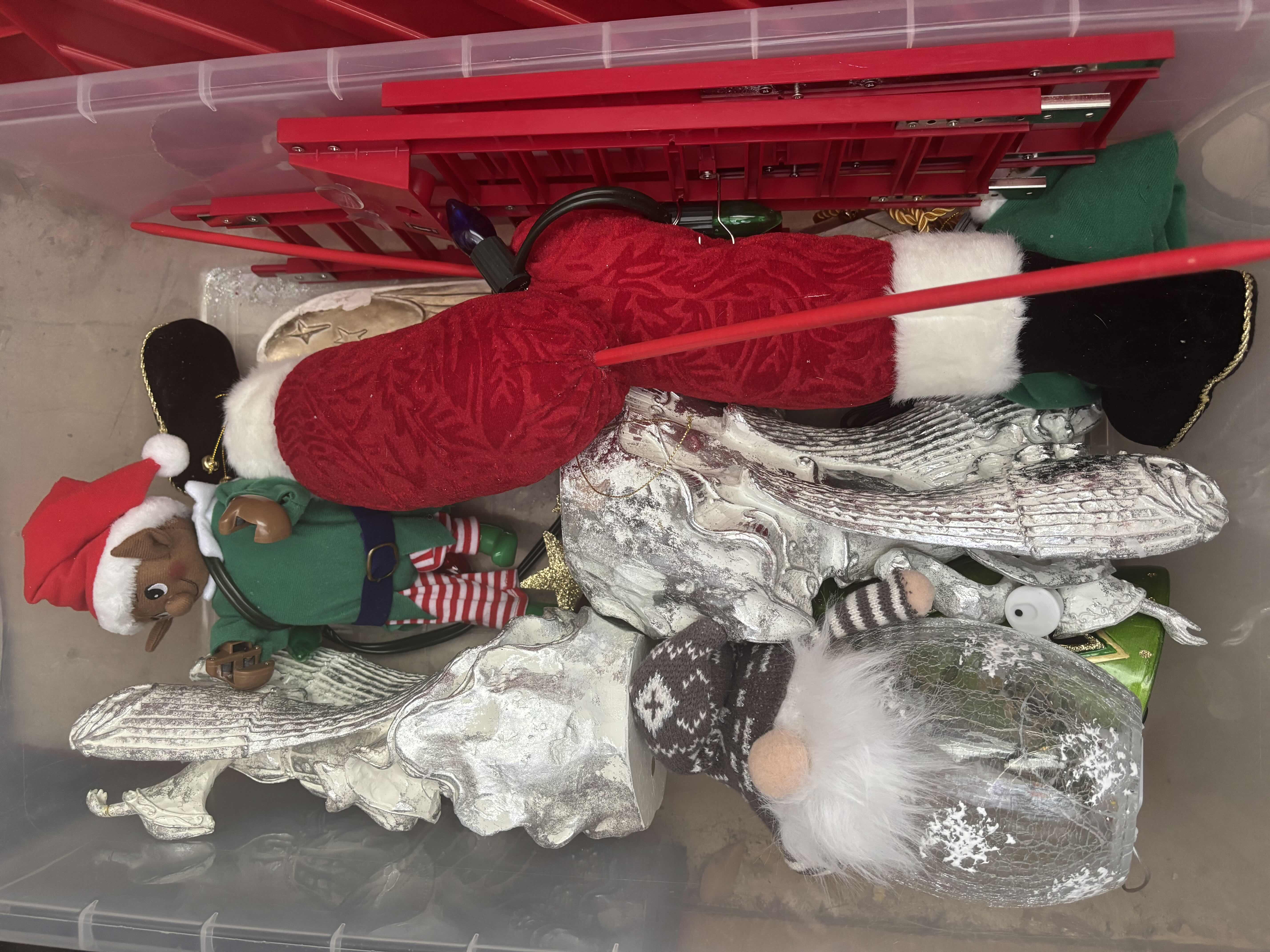 Photo 1 of CONTAINERS (2) OF CHRISTMAS DECOR