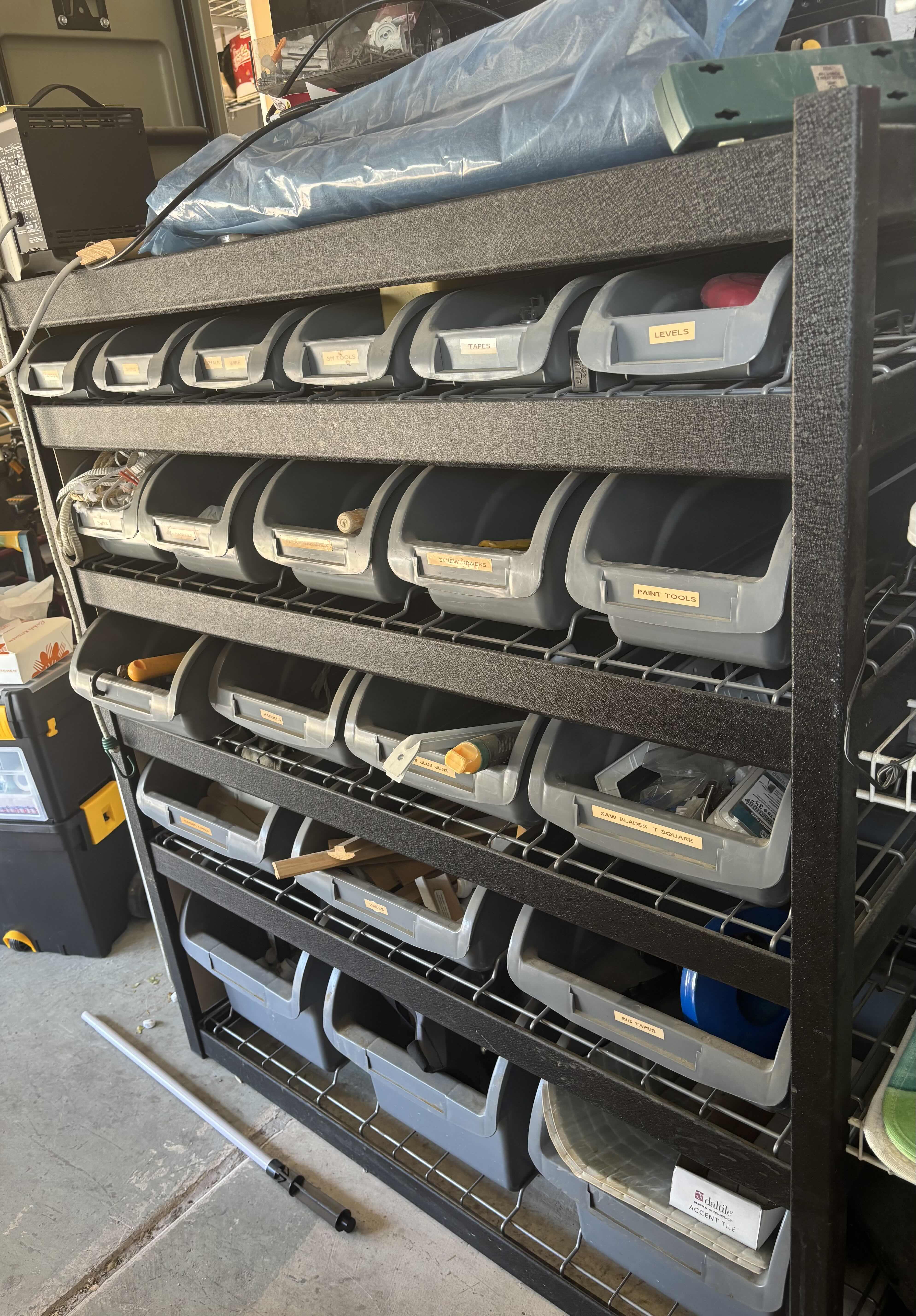 Photo 1 of INDUSTRIAL STORAGE SHELVING UNIT, ALL CONTENTS INCLUDED