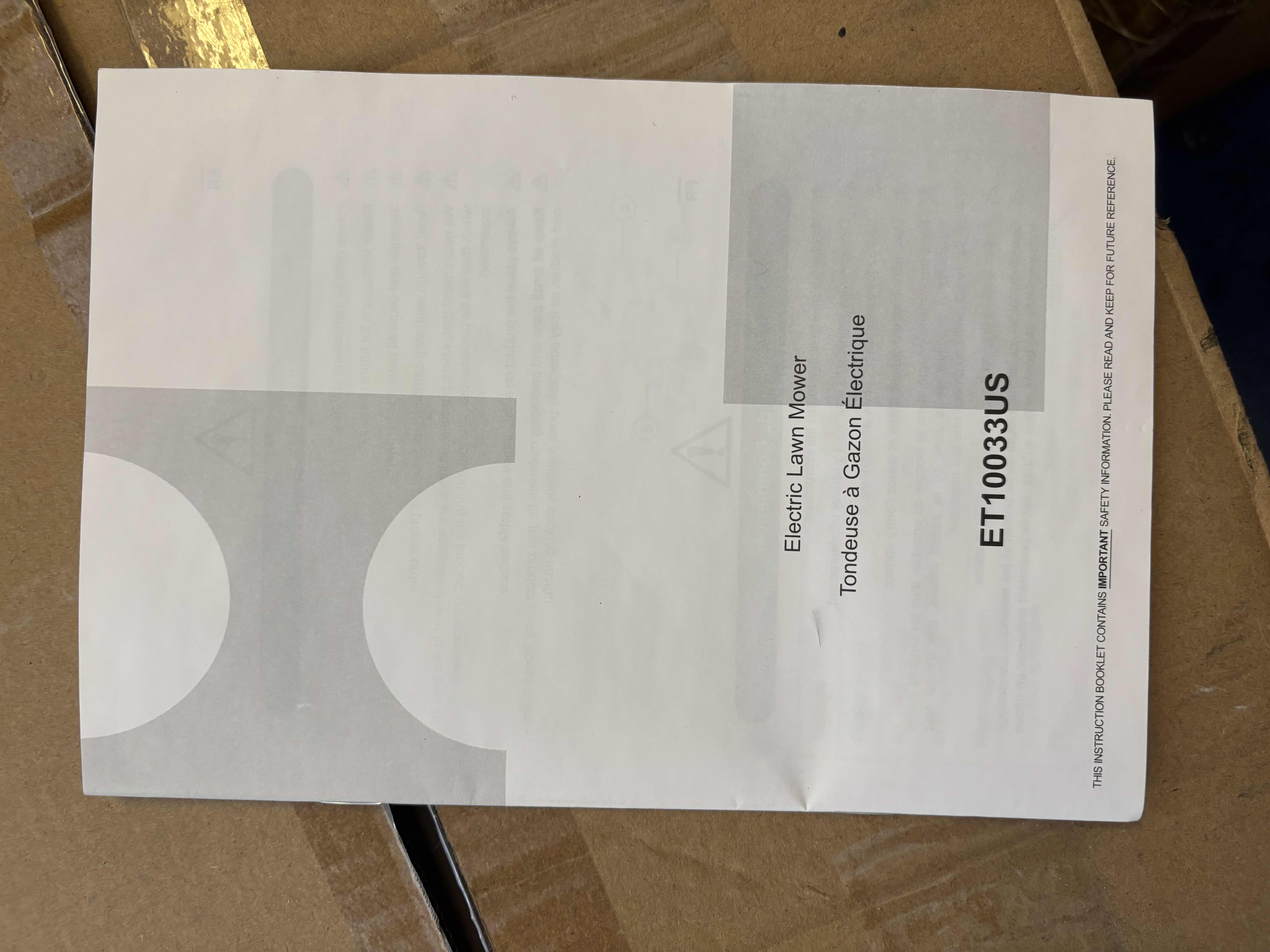 Photo 1 of NIB ELECTRIC LAWN MOWER (UNKNOWN BRAND)