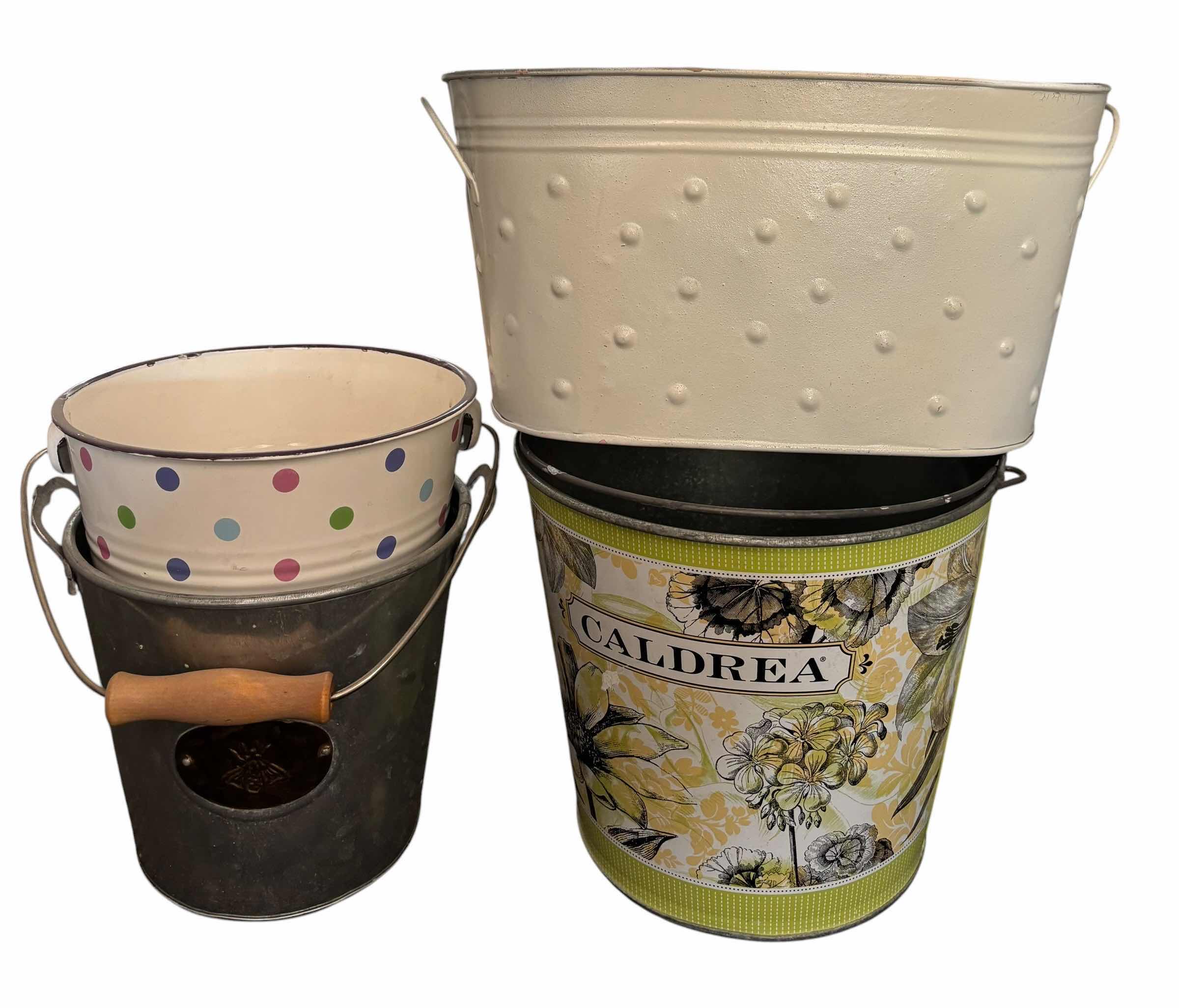 Photo 1 of METAL BUCKETS (4) (TALLEST H9”)