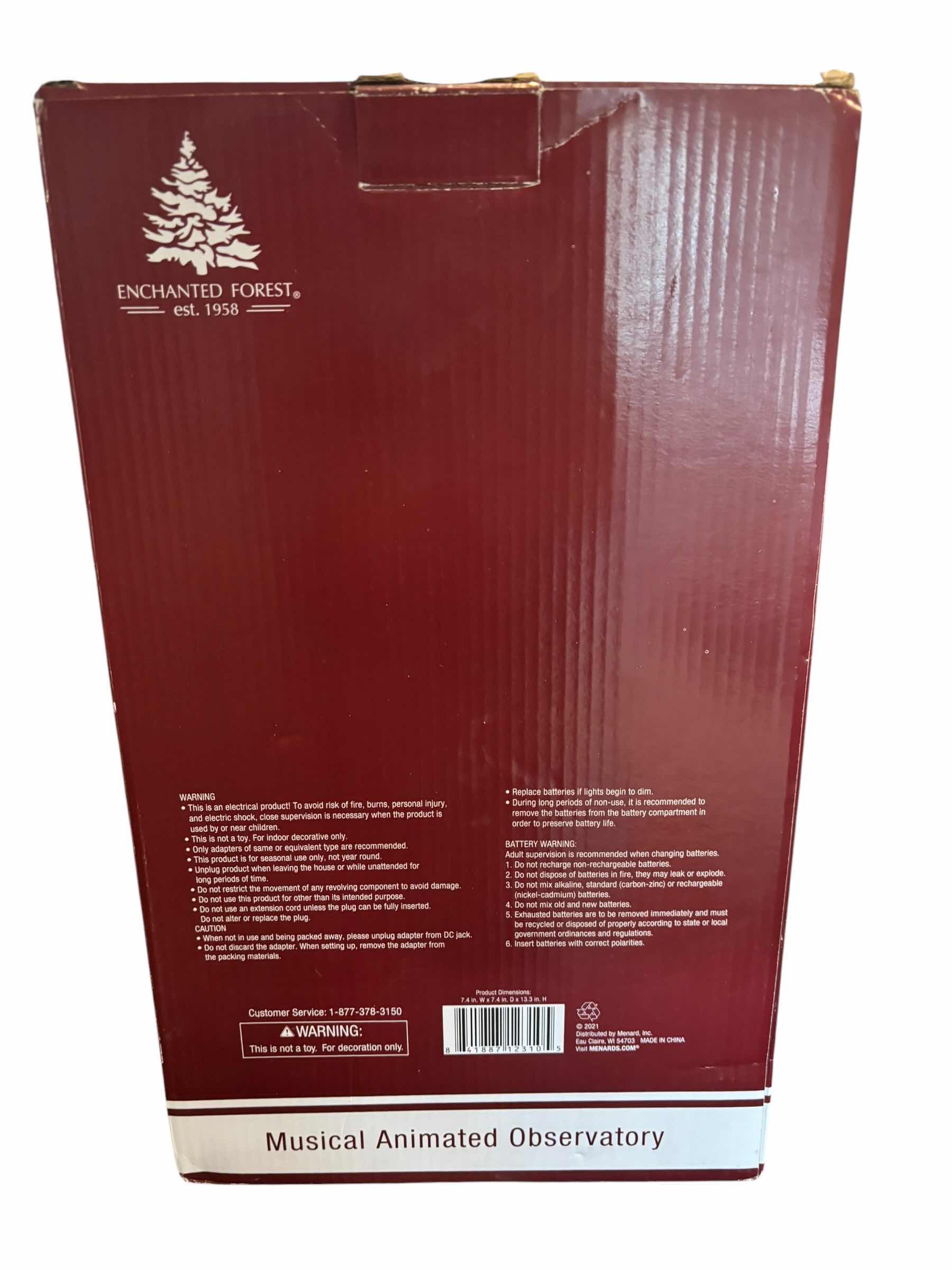 Photo 1 of ENCHANTED FOREST MUSICAL ANIMATED OBSERVATORY CHRISTMAS NORTH POLE IN ORIGINAL BOX H15”