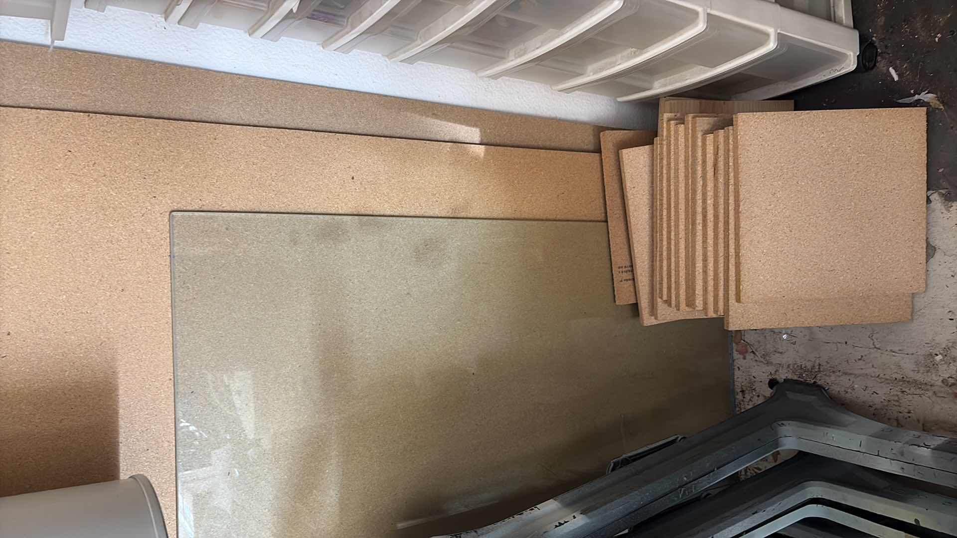 Photo 1 of (17)PCS ADHESIVE CORK BOARD TILES LARGEST 50”X24”