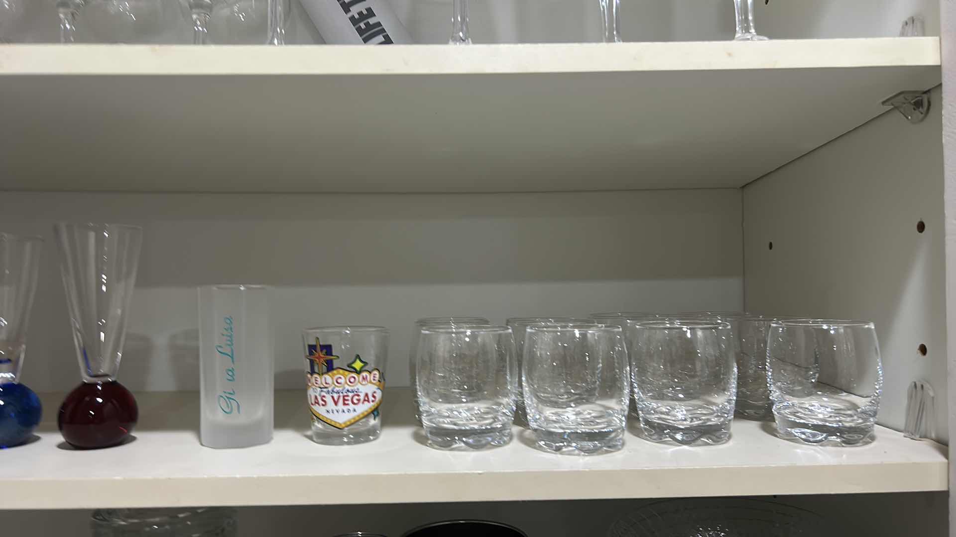 Photo 1 of CONTENTS OF KITCHEN CABINET , GLASSWARE, STEMWARE, AND MORE