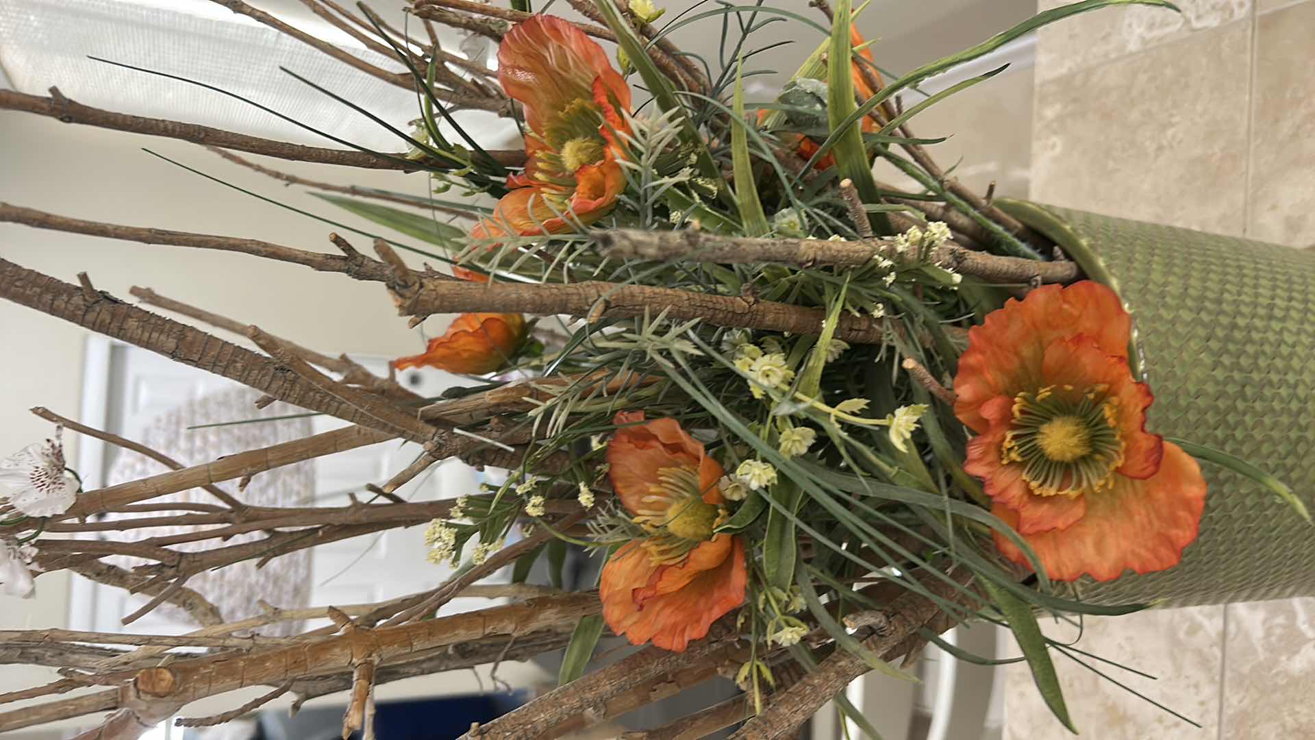 Photo 1 of FAUX FLORAL ARRANGEMENT (VASE 10.5”)