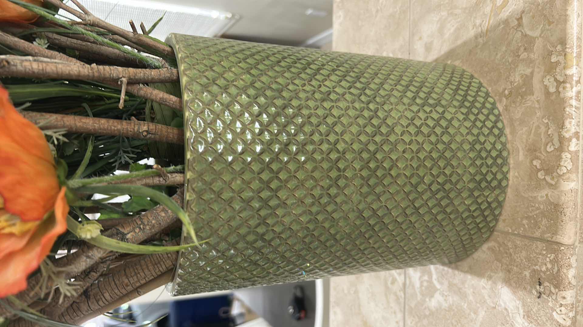 Photo 1 of FAUX FLORAL ARRANGEMENT (VASE 10.5”)