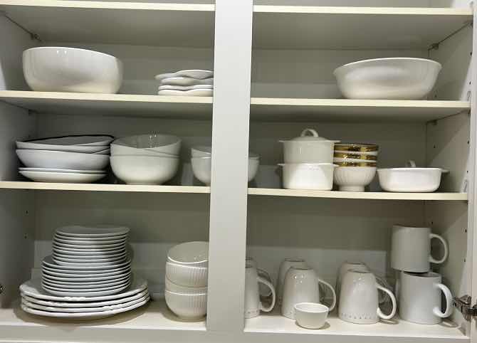 Photo 1 of CONTENTS IN KITCHEN CABINET COFFEE MUGS , BOWLS, PLATES AND MORE